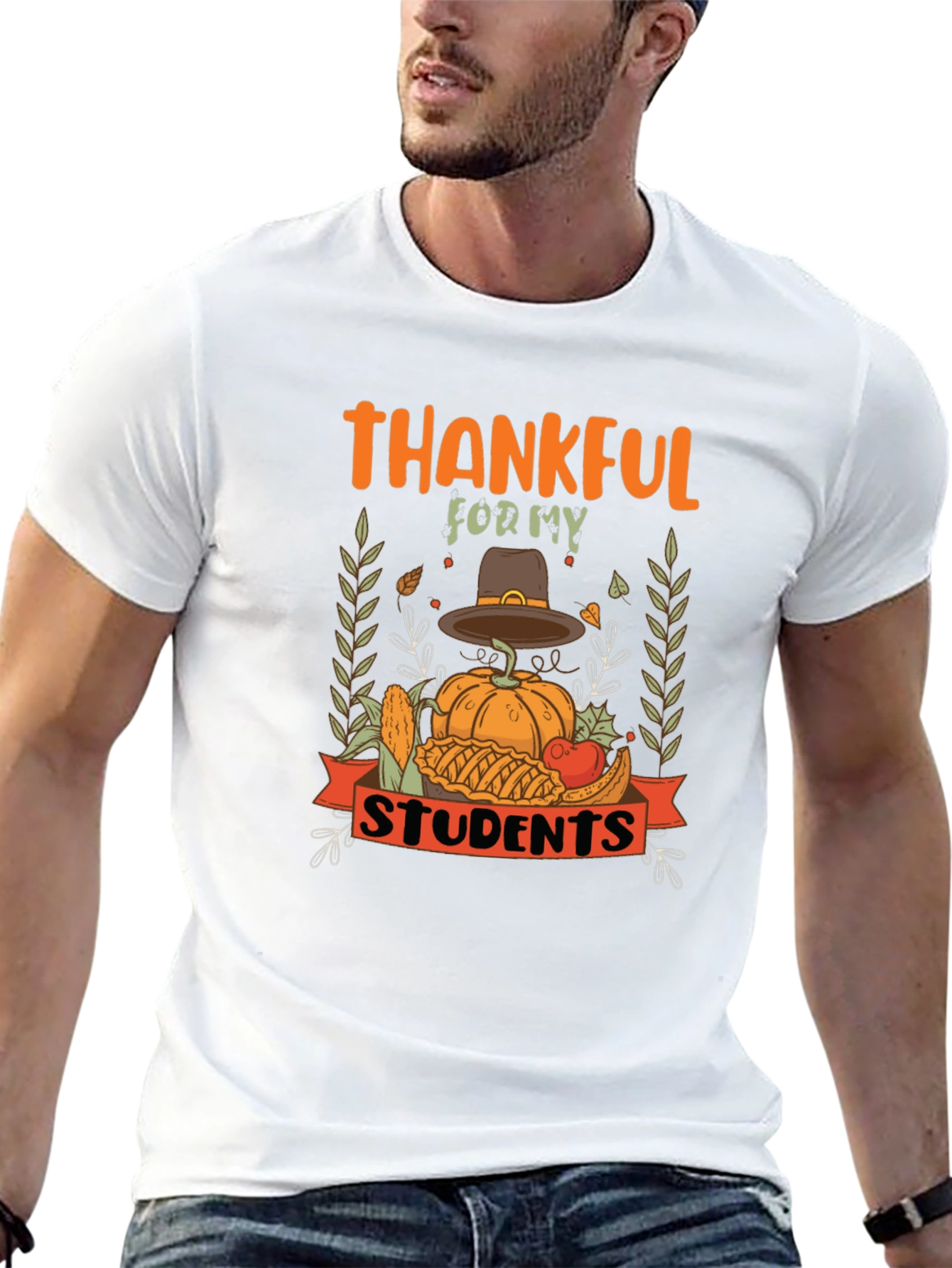 Thankful for my students thanksgiving teacher tee