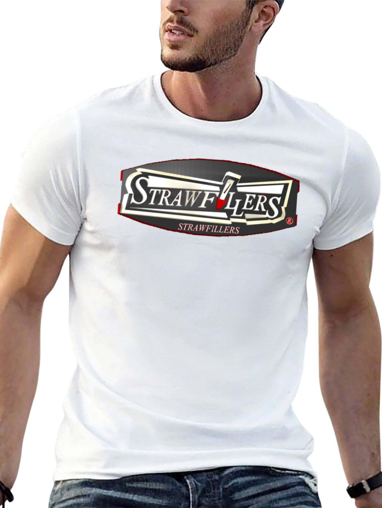 Strawfillers Black Graphic T-Shirt