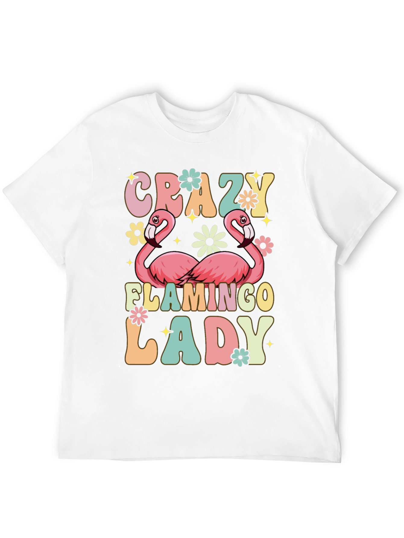 Crazy Flamingo Lady Graphic Tee
