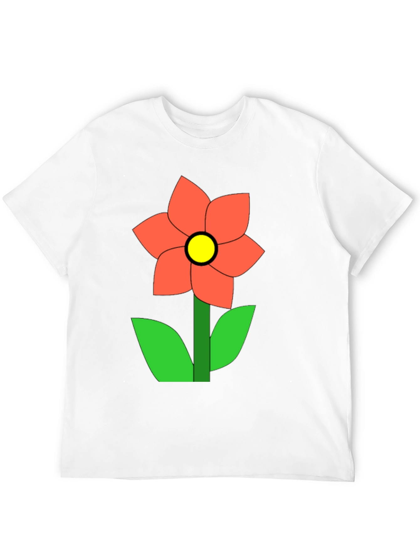 Flower Graphic Black T-Shirt Casual Wear