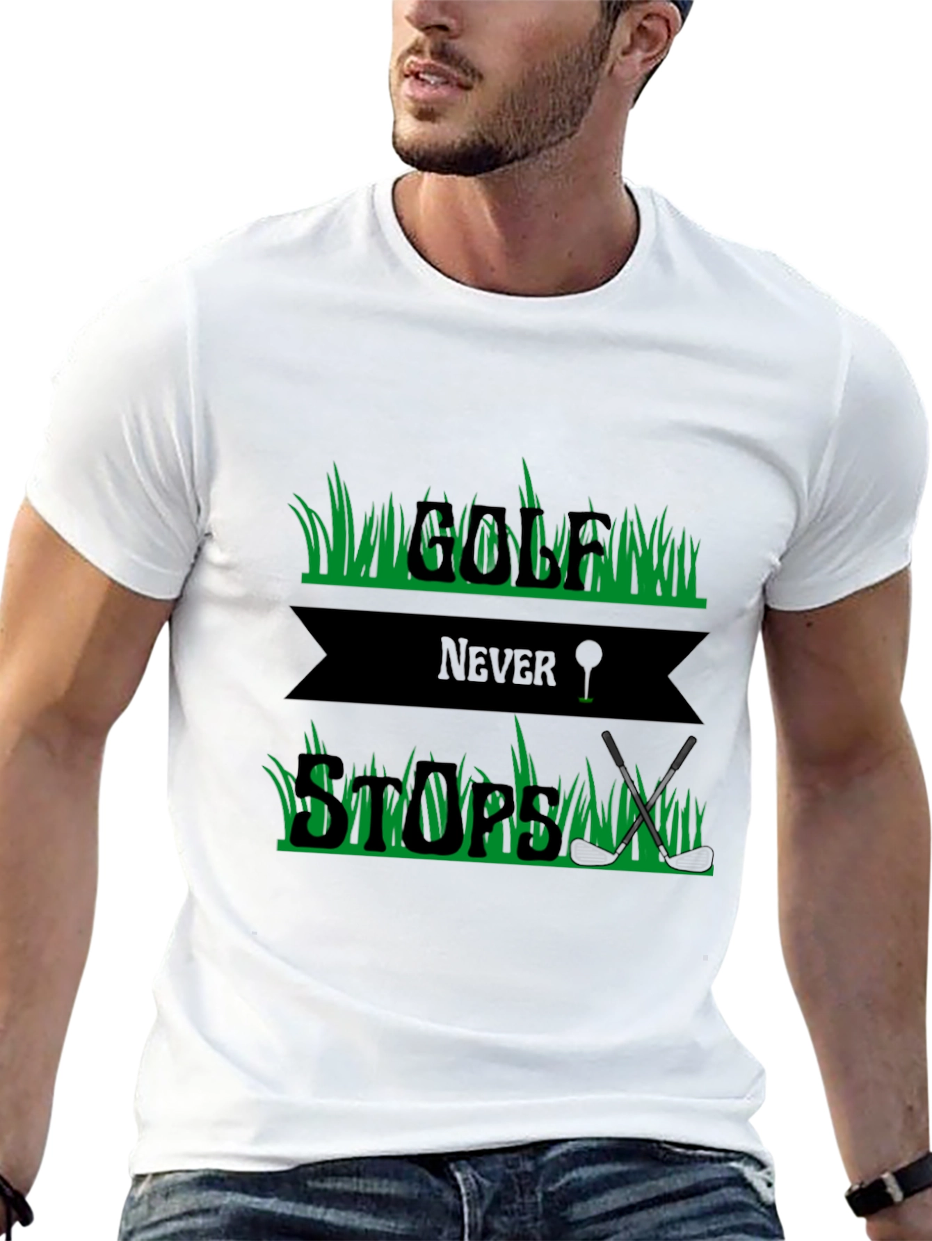 Golf Never Stops Graphic Tee