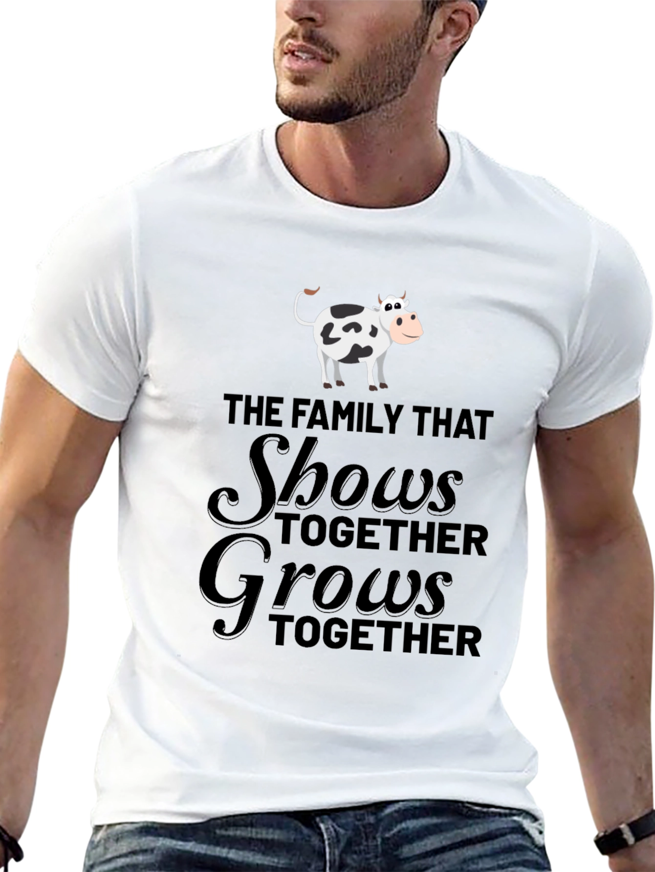 Family Cow T-Shirt - Shows Together Grows Together