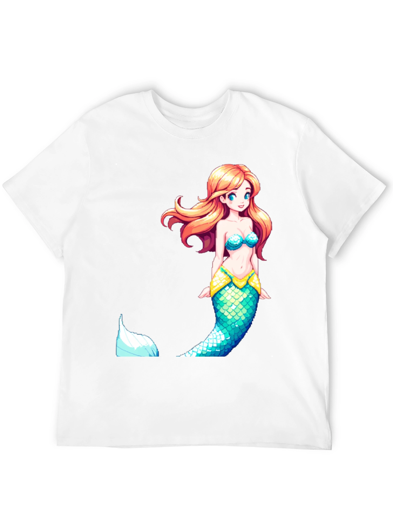 Mermaid Graphic Tee - Black Cotton Blend