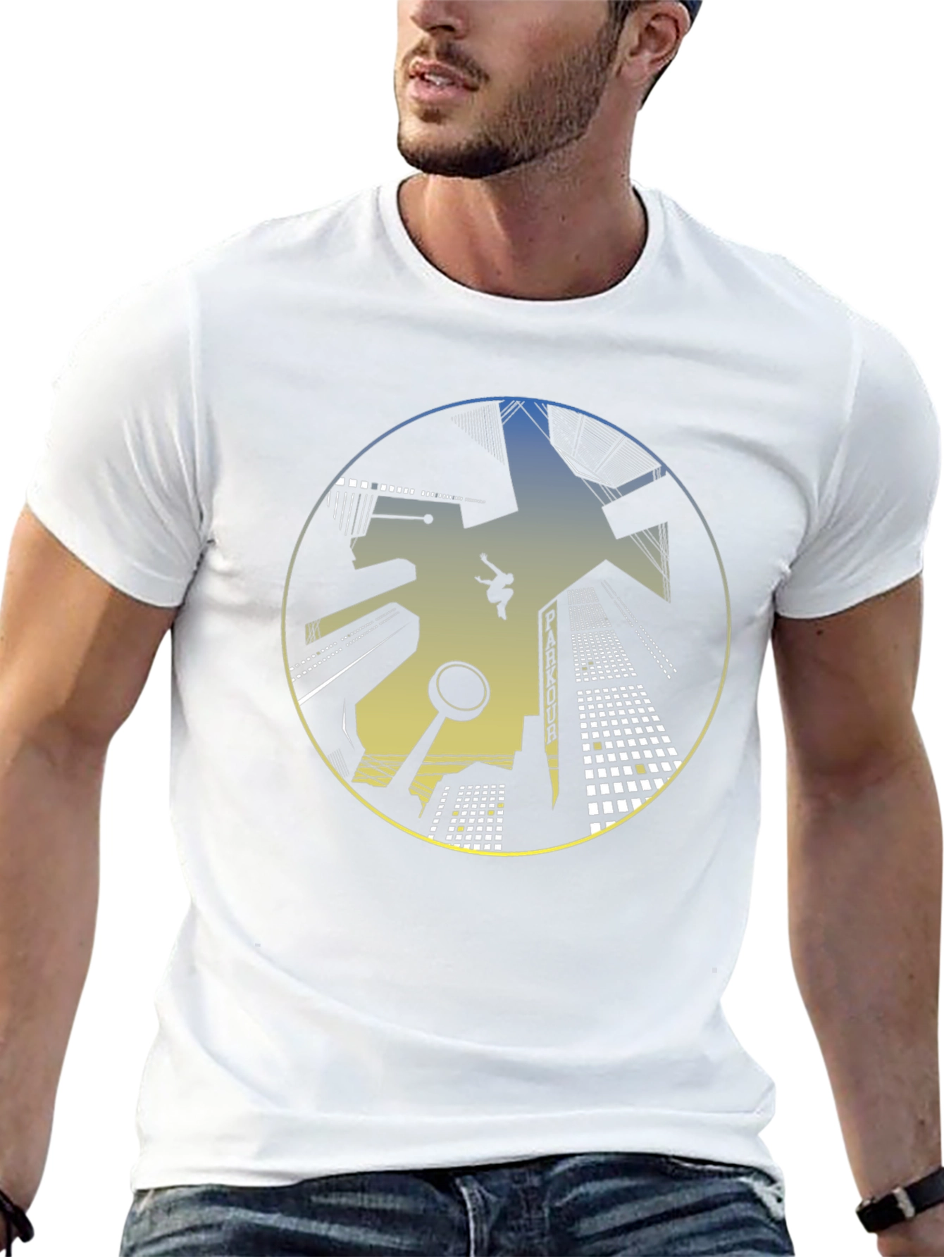 Parkour Cityscape Graphic T-Shirt