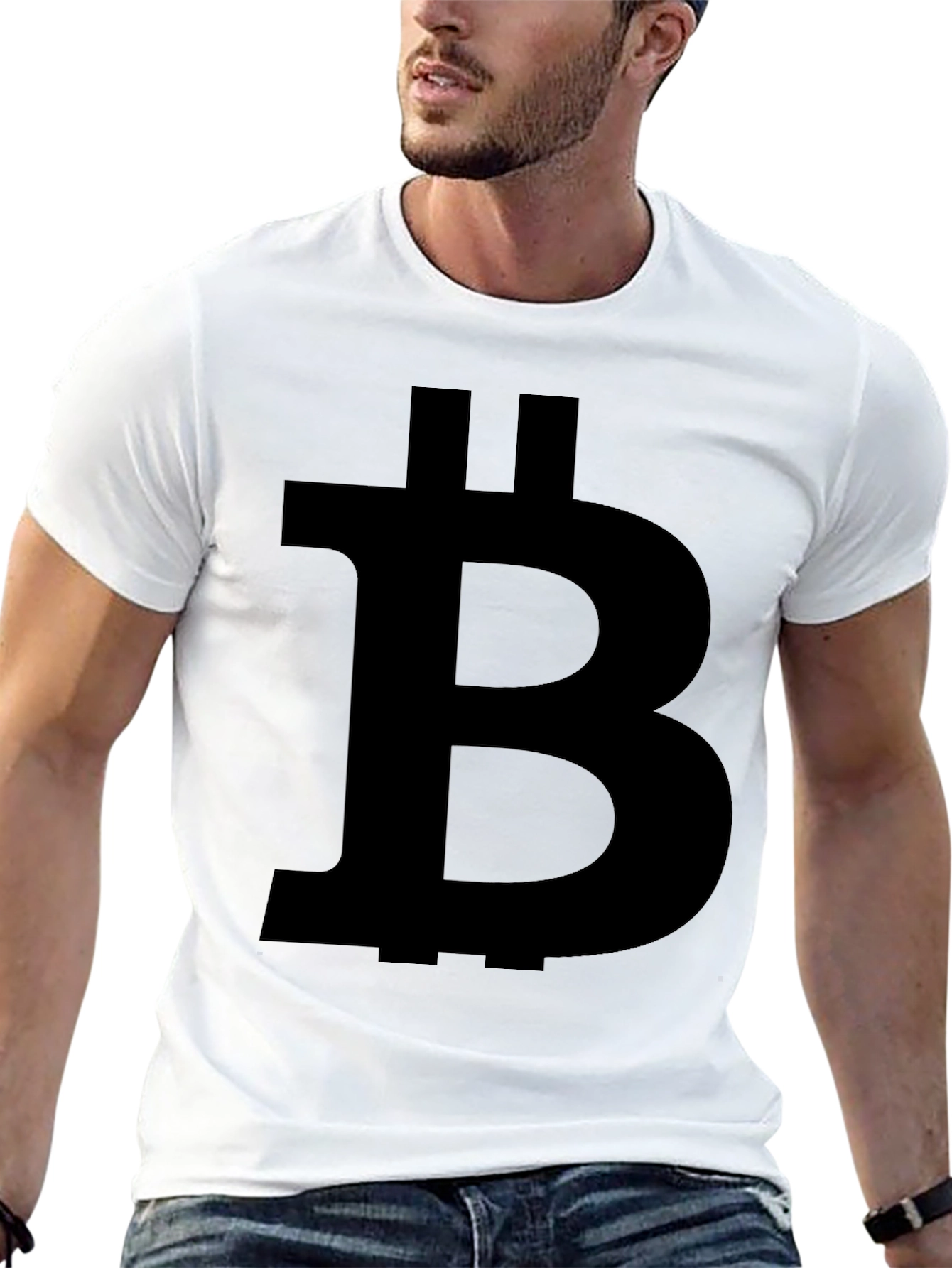 Bitcoin Symbol Black T-Shirt Crypto Currency Tee