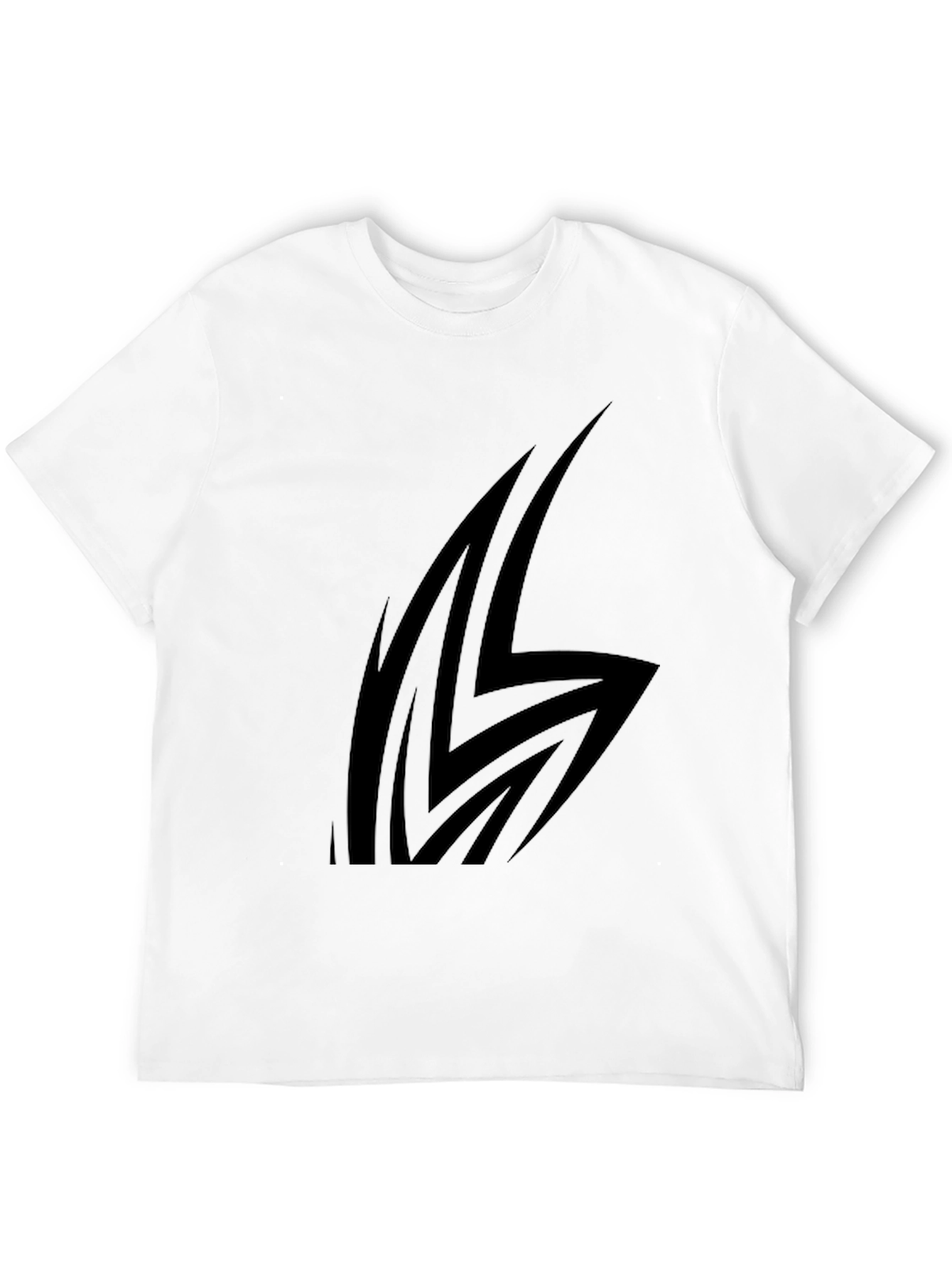 Black Graphic Tee - Bold Abstract Design