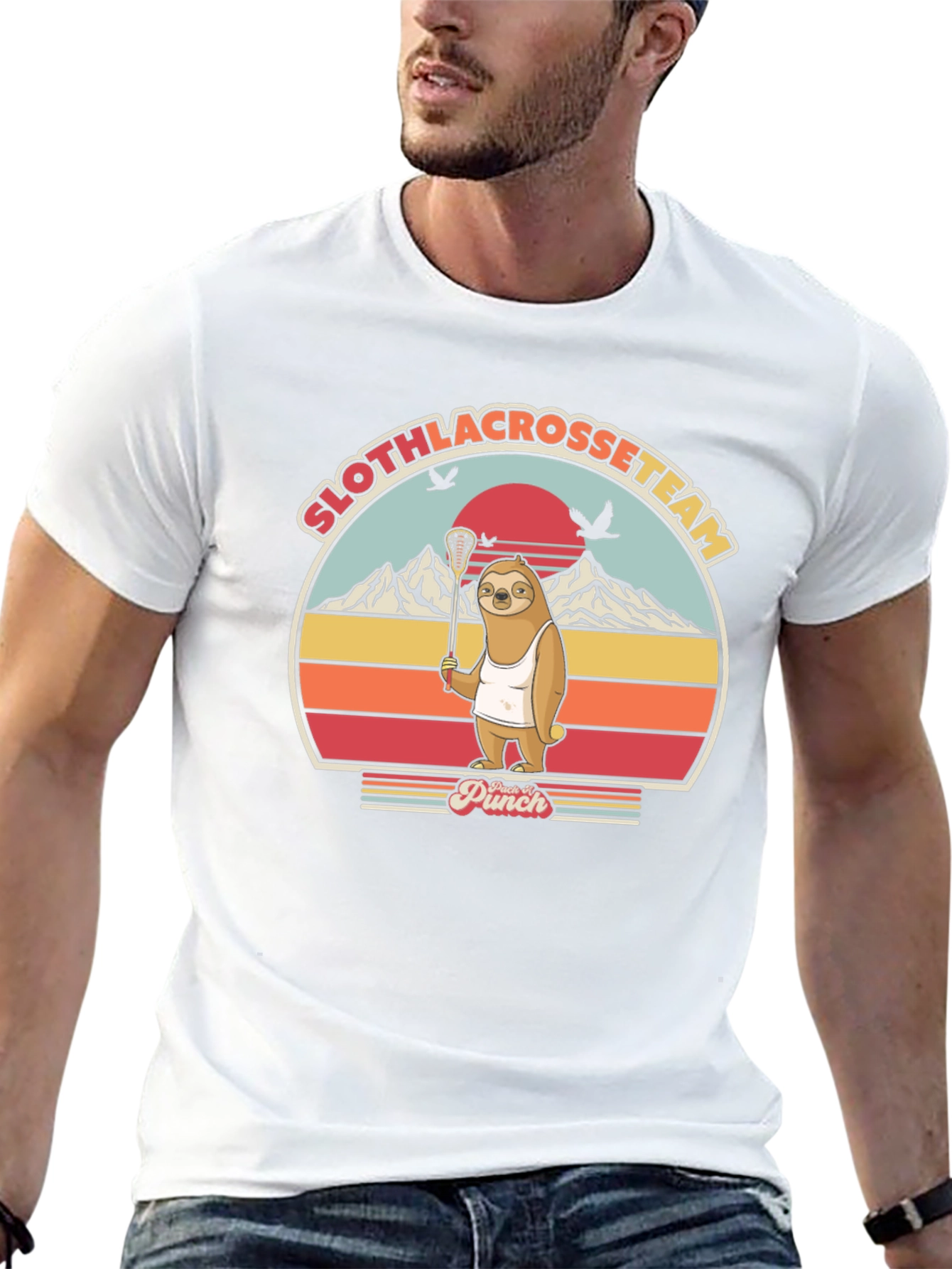 Sloth Lacrosse Team Graphic Tee