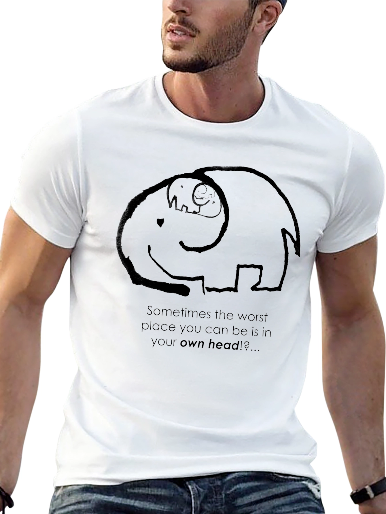 Elephant Head T-Shirt - Own Head Design