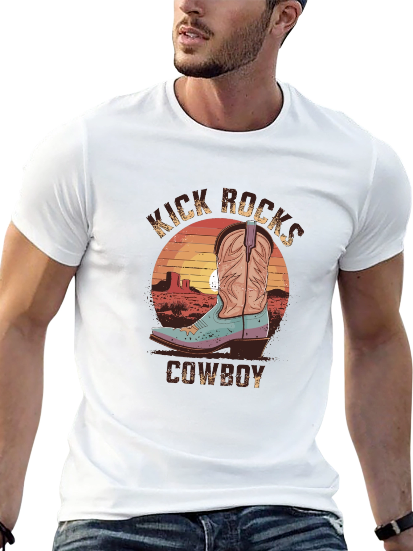 Kick Rocks Cowboy Graphic Tee