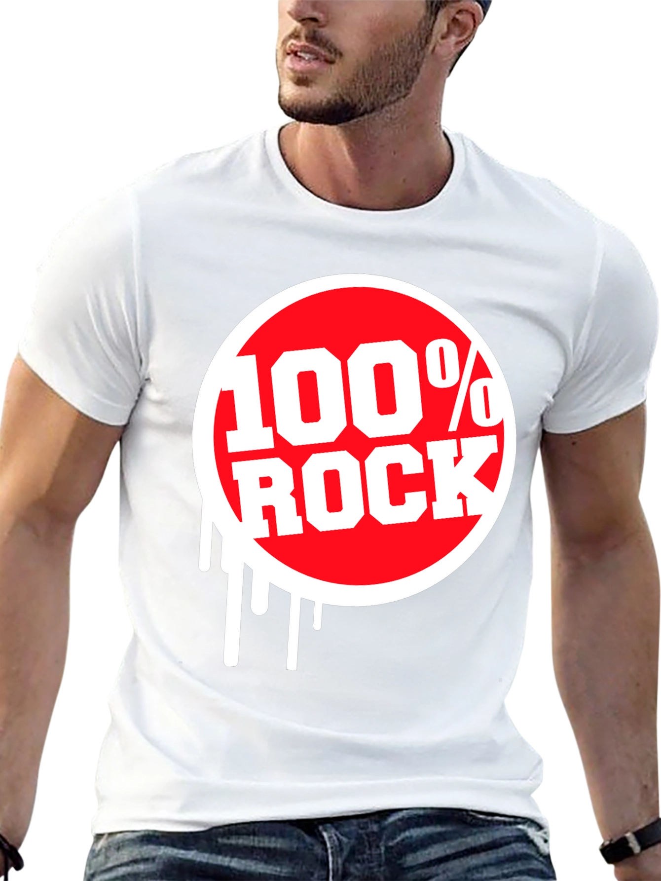 100% Rock Graphic Tee - Black