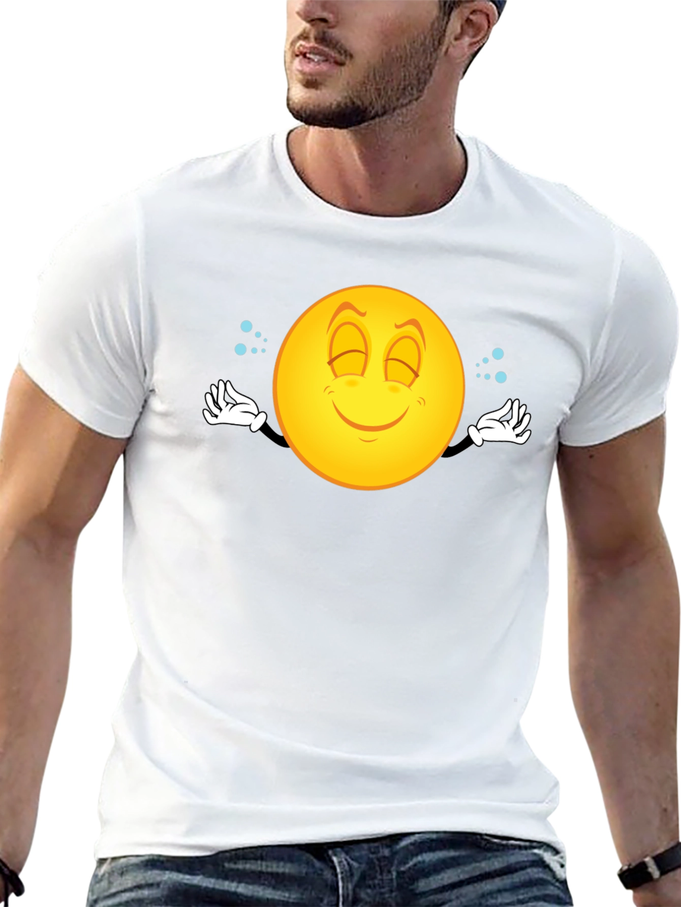 Zen Emoji Graphic Black T-Shirt