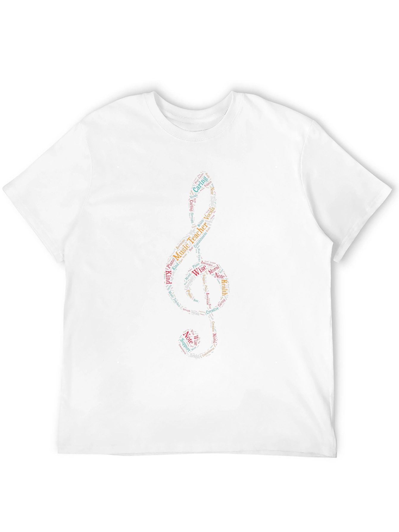 Music Teacher Treble Clef Word Art T-Shirt