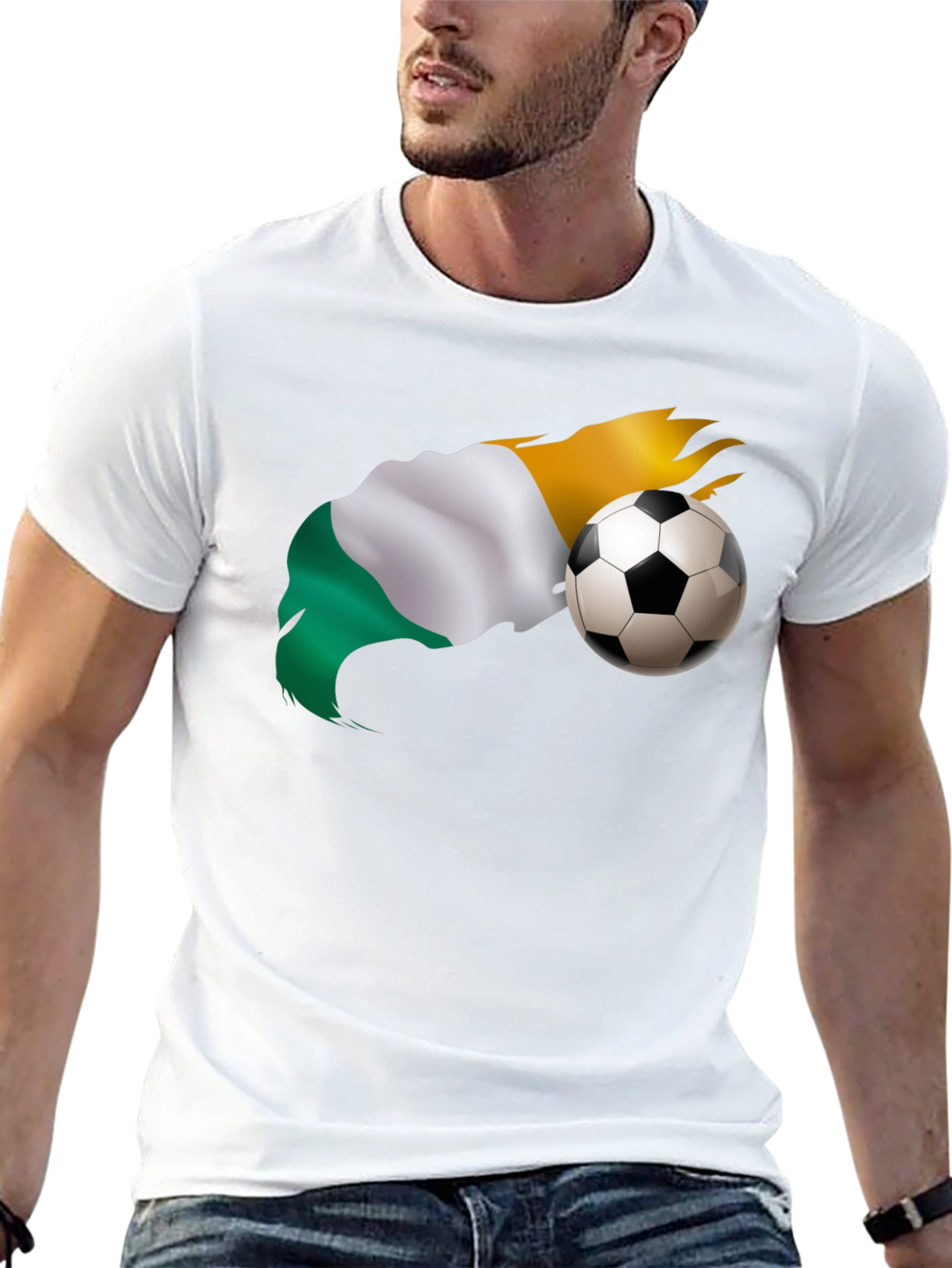 Soccer Flag Graphic Tee - Black T-Shirt