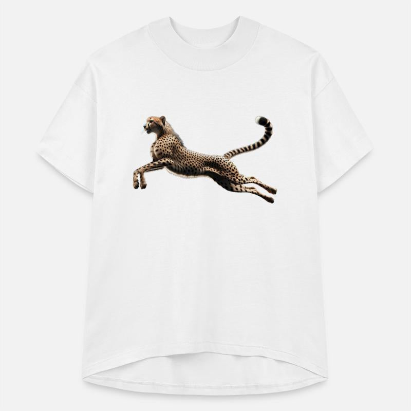 Realistic Cheetah in Mid-Leap