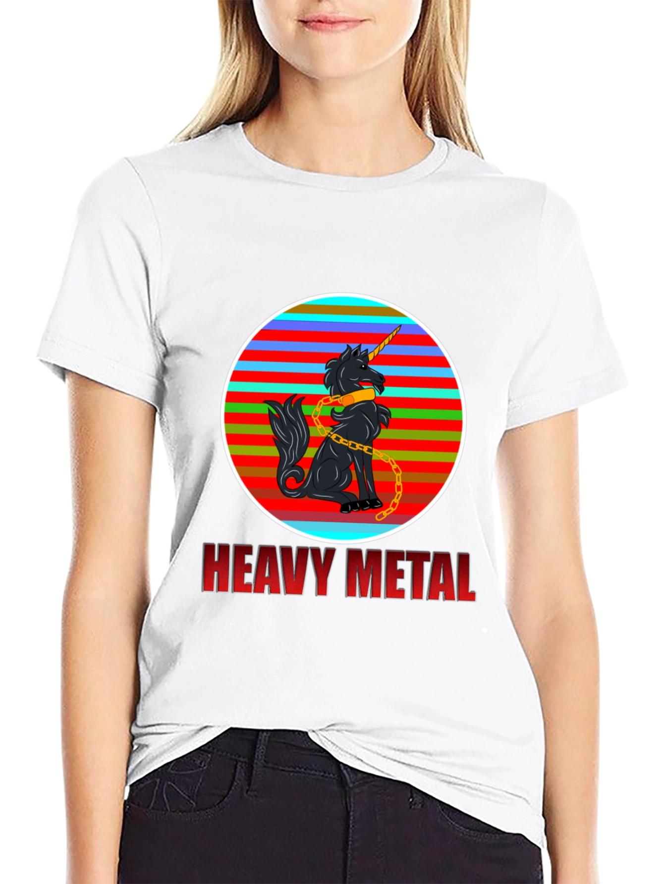 Heavy Metal Unicorn Graphic T-Shirt