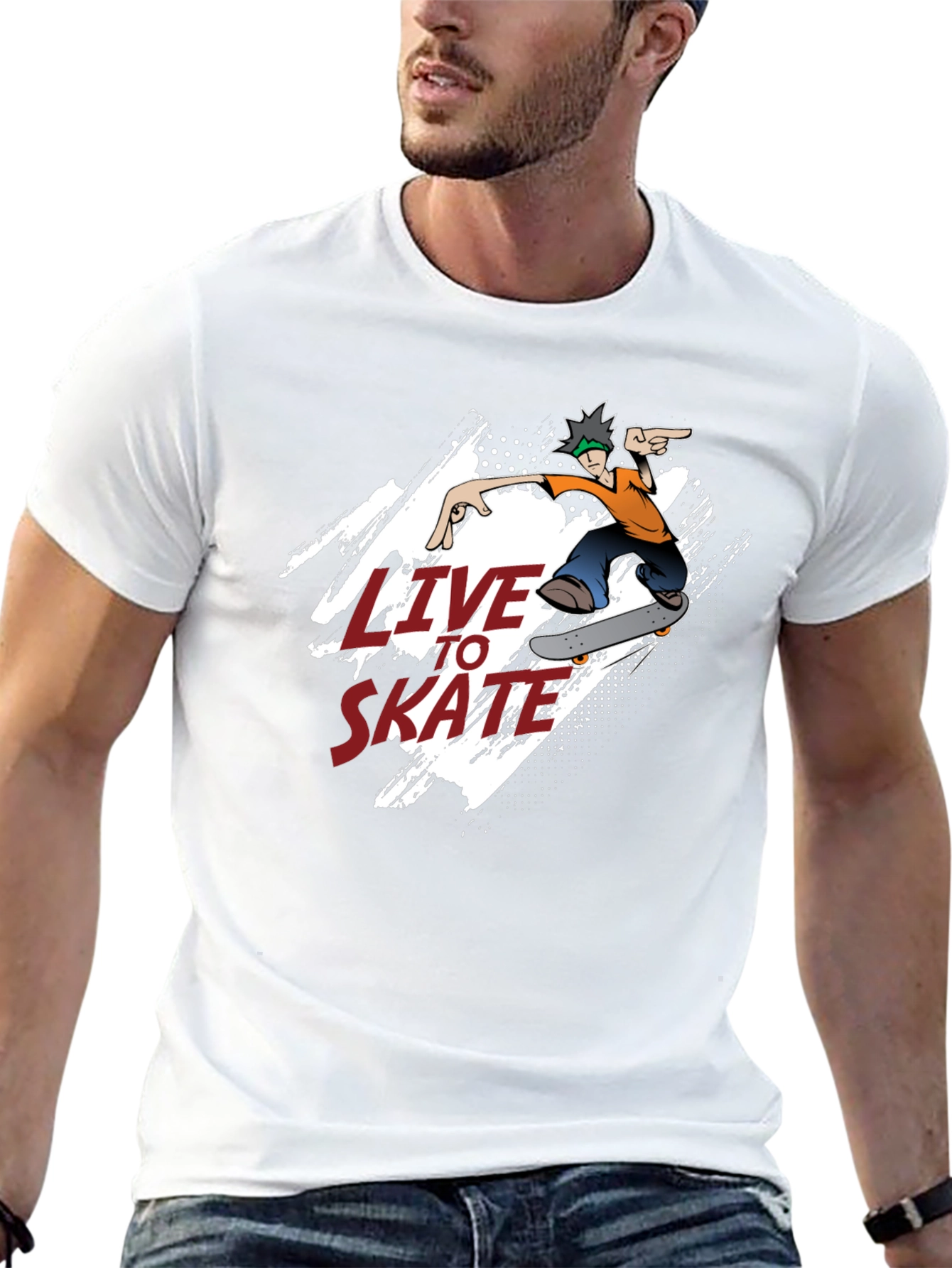 Live To Skate T-Shirt - Black Skater Tee