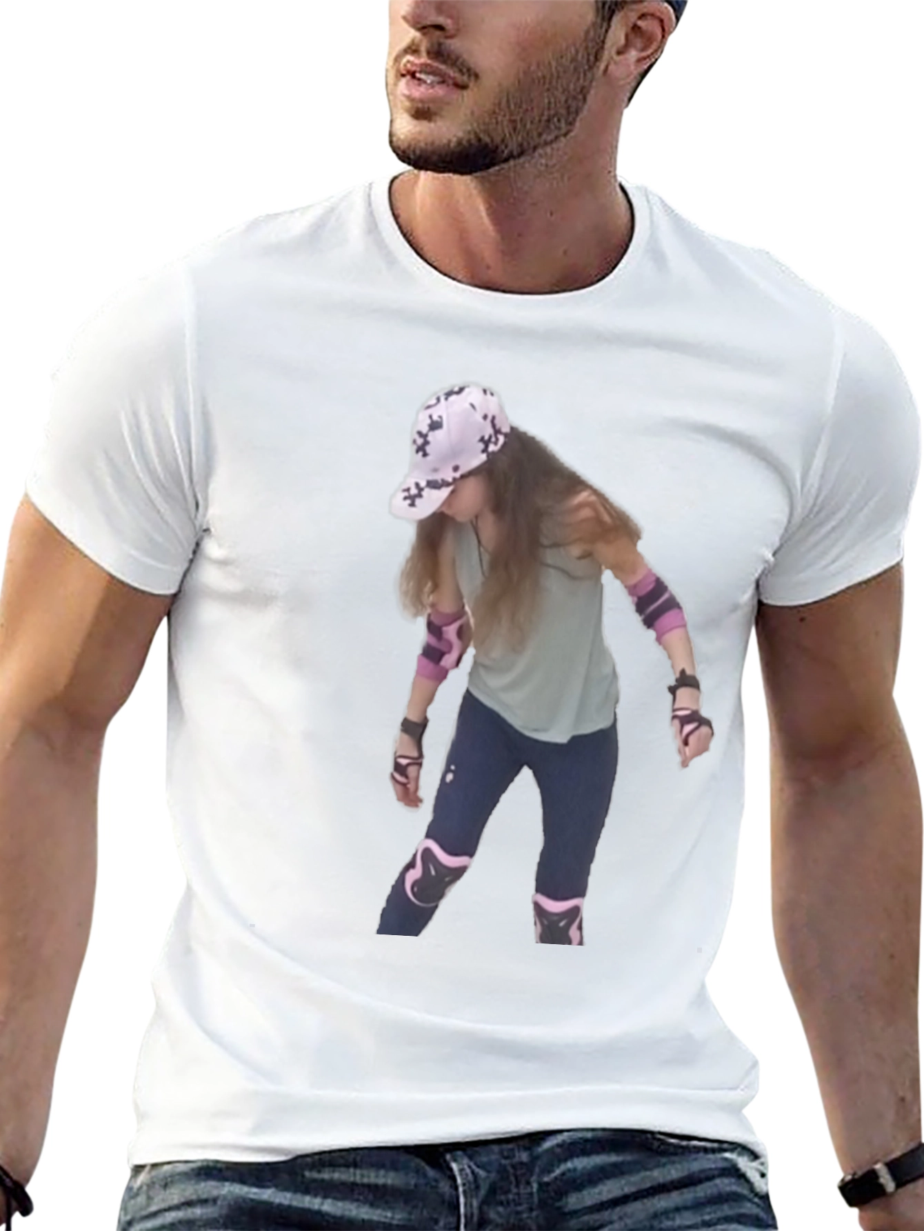Cool T-Shirt with Roller Skater Print