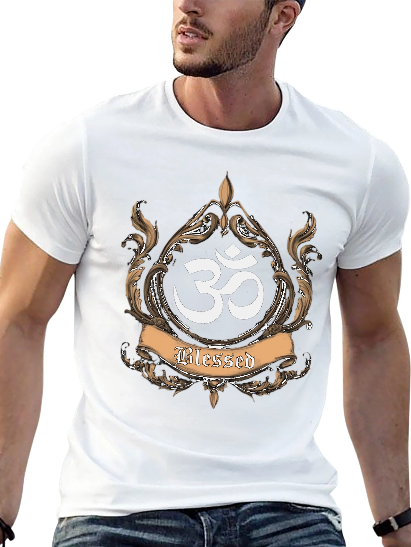 Blessed Om T-Shirt - Spiritual & Stylish
