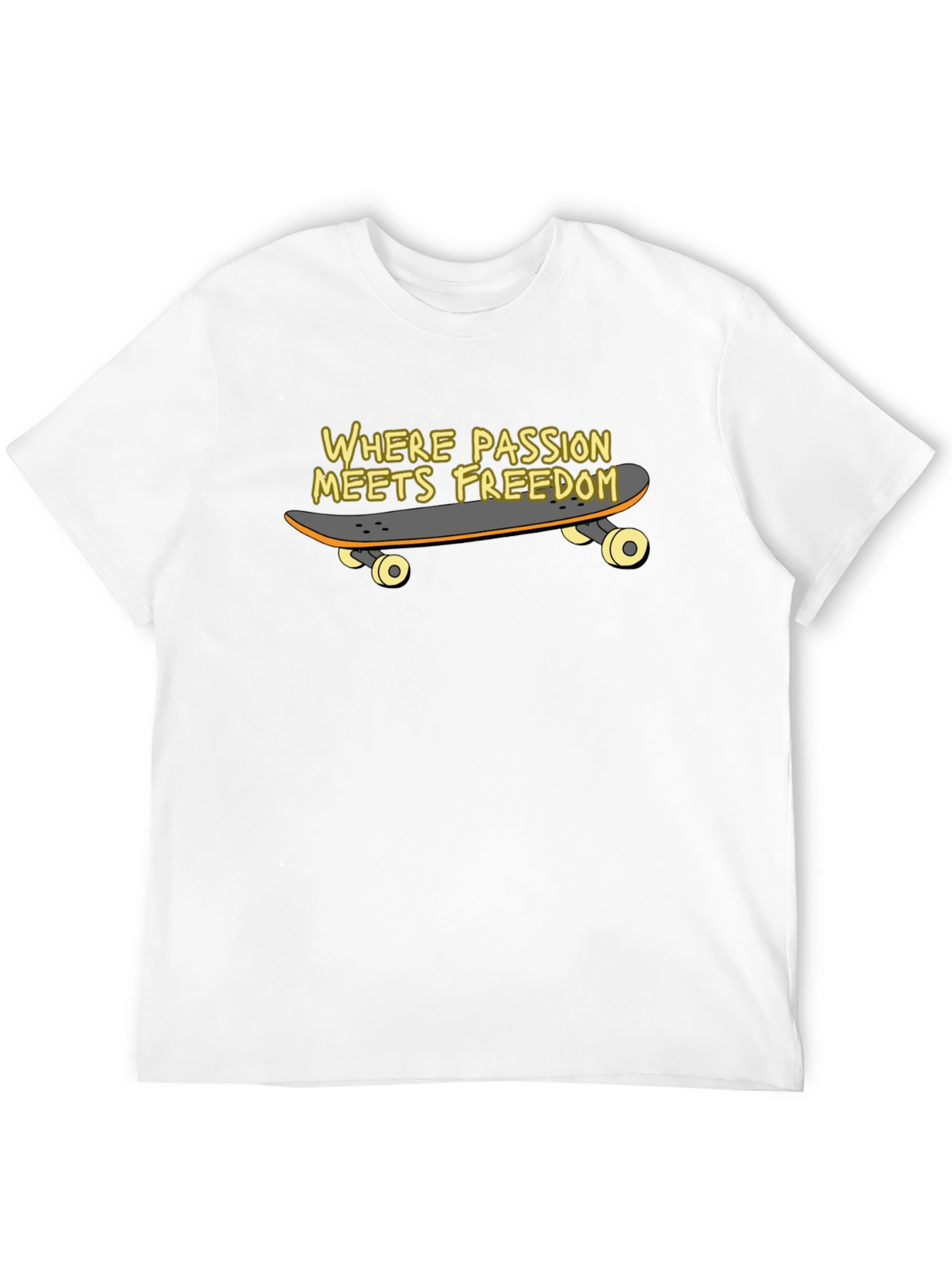 Skateboard Passion Meets Freedom Graphic T-Shirt