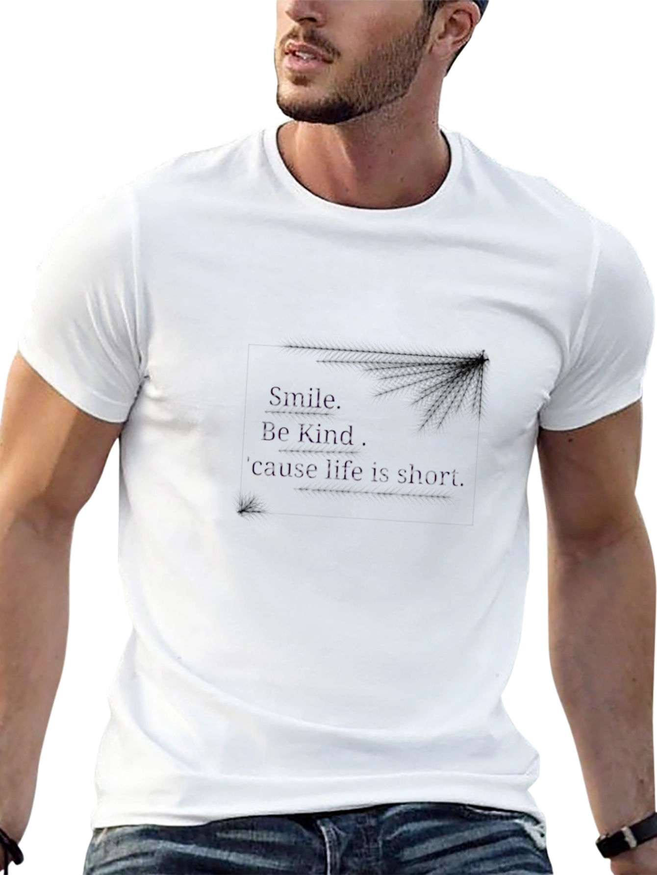 Smile Be Kind Short Life Black Tee