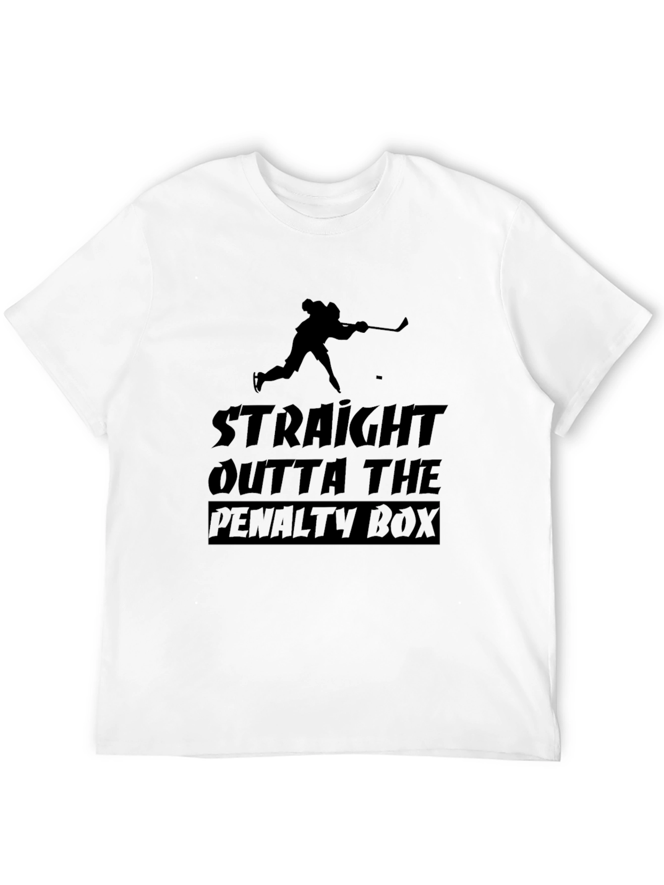 Straight Outta The Penalty Box Black T-Shirt