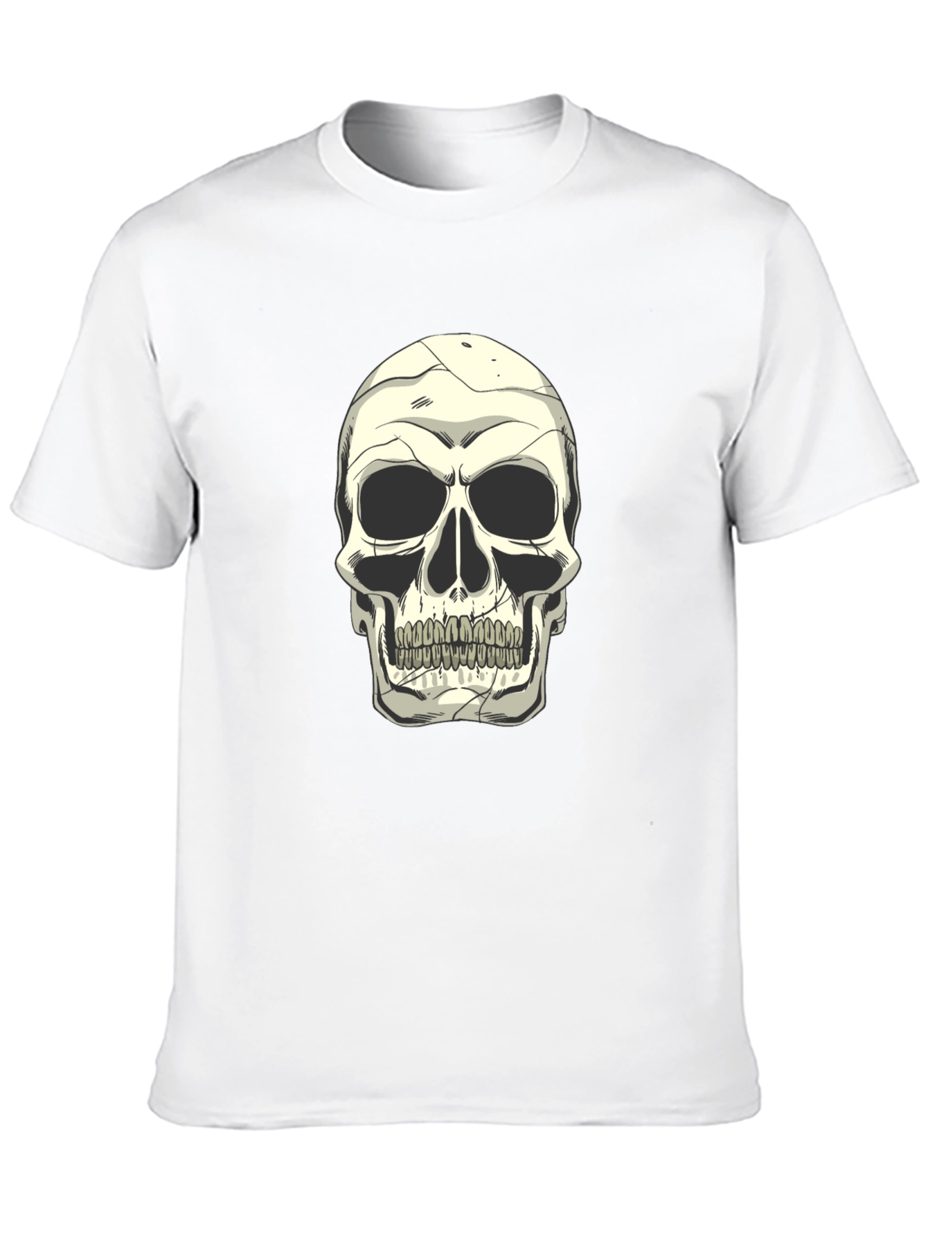 Skull Graphic Tee - Classic Black Cotton Shirt