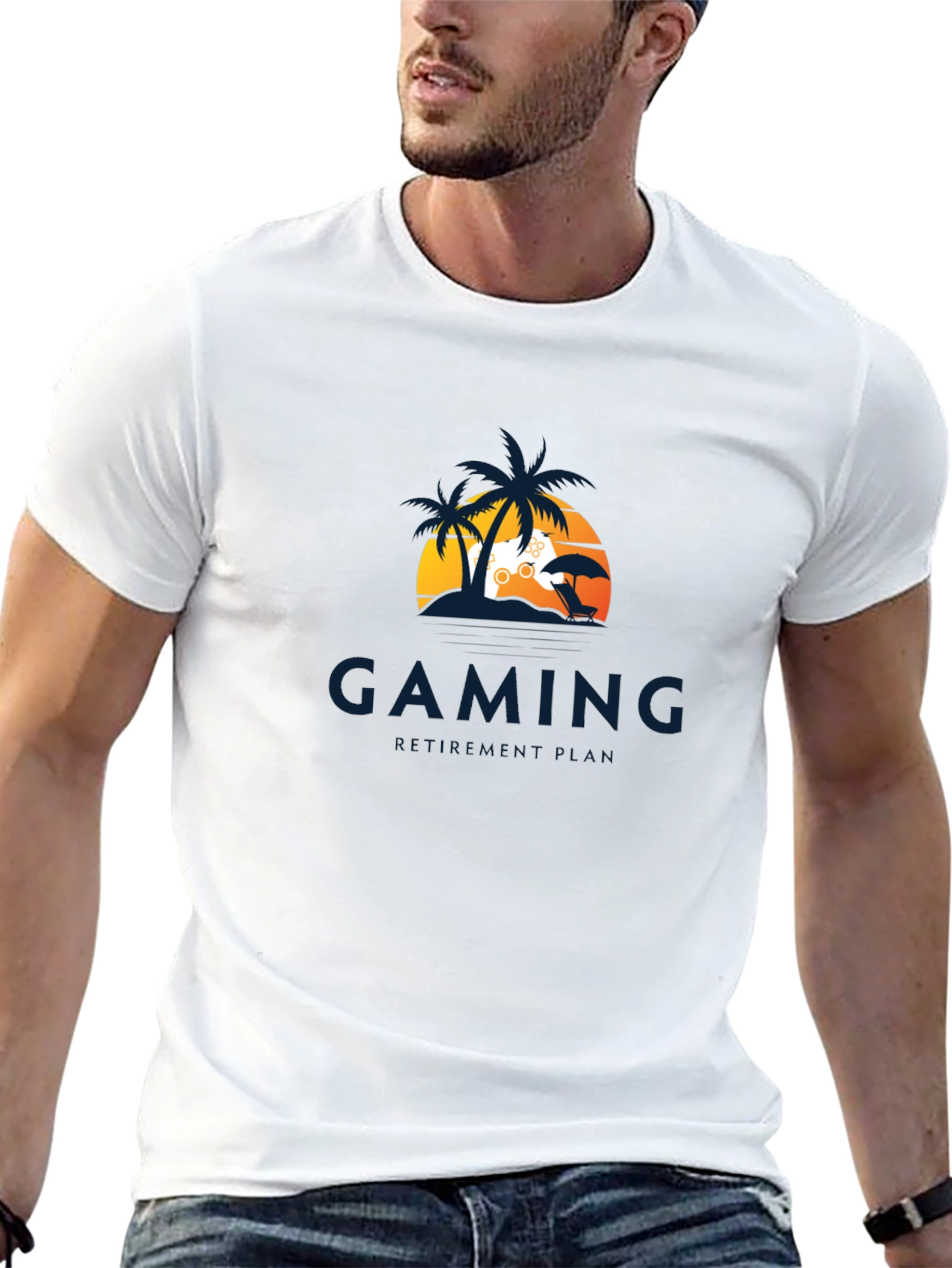 Gaming T-Shirt - Beach Vibes Gamer Tee