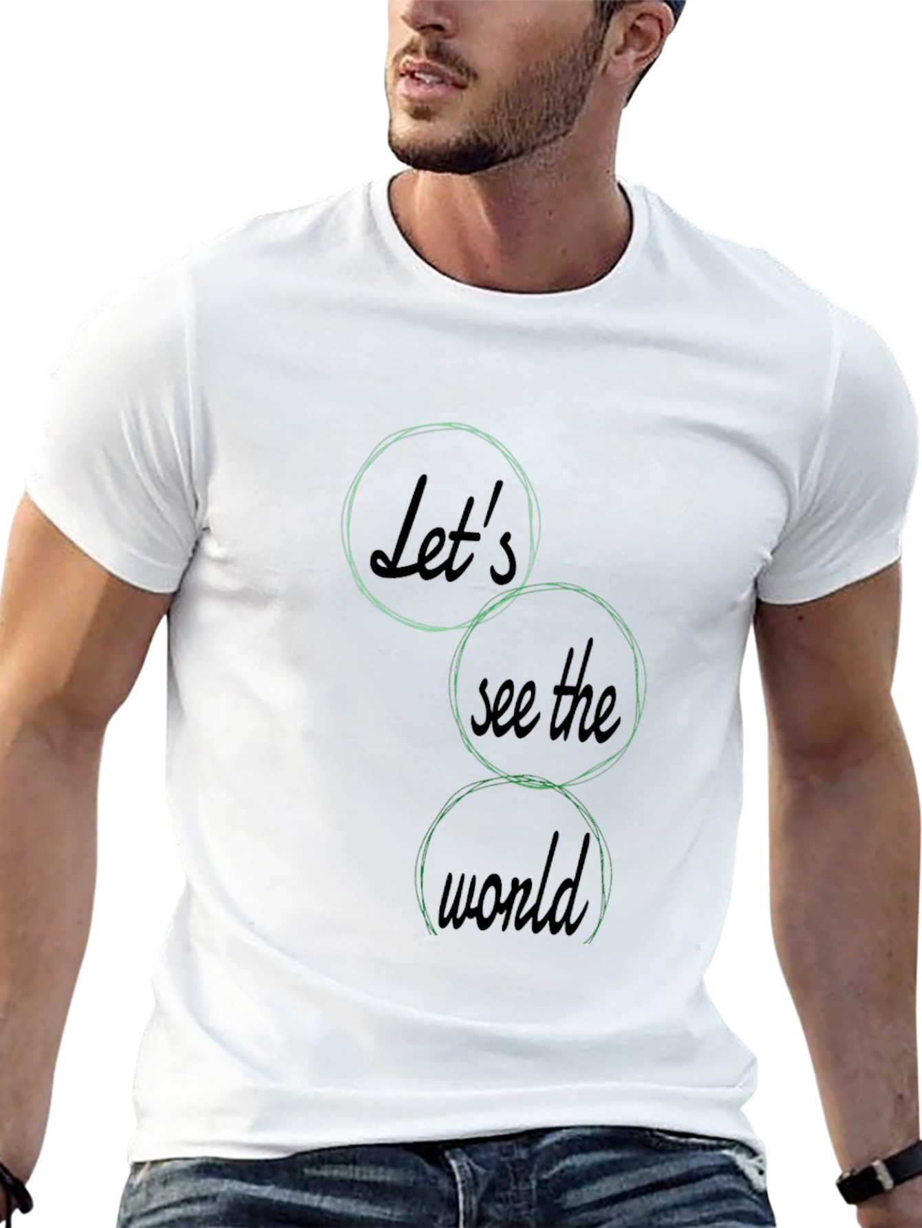 Lets See the World Black Graphic Tee