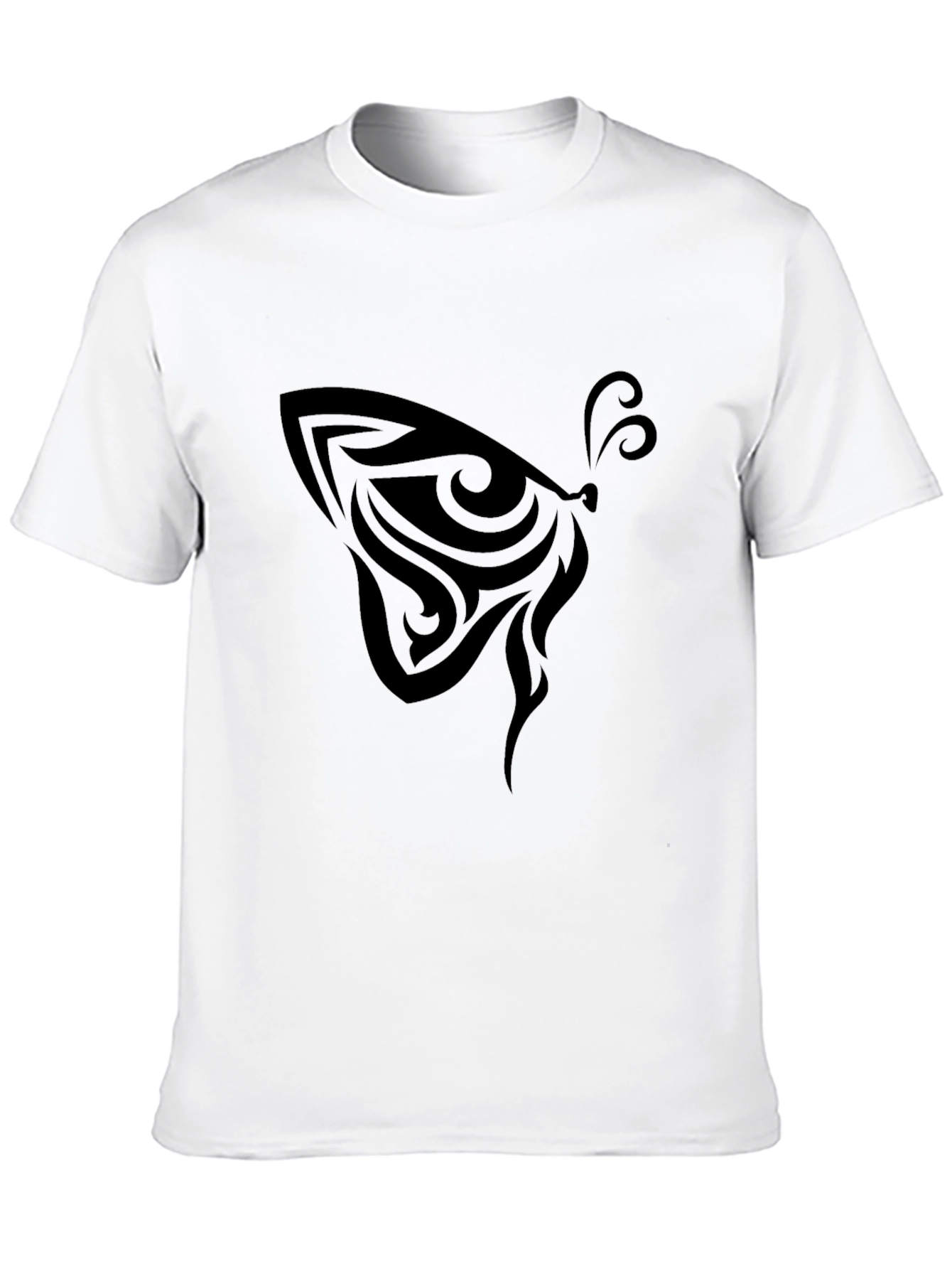 Tribal Butterfly Graphic Tee - Mens Black T-Shirt