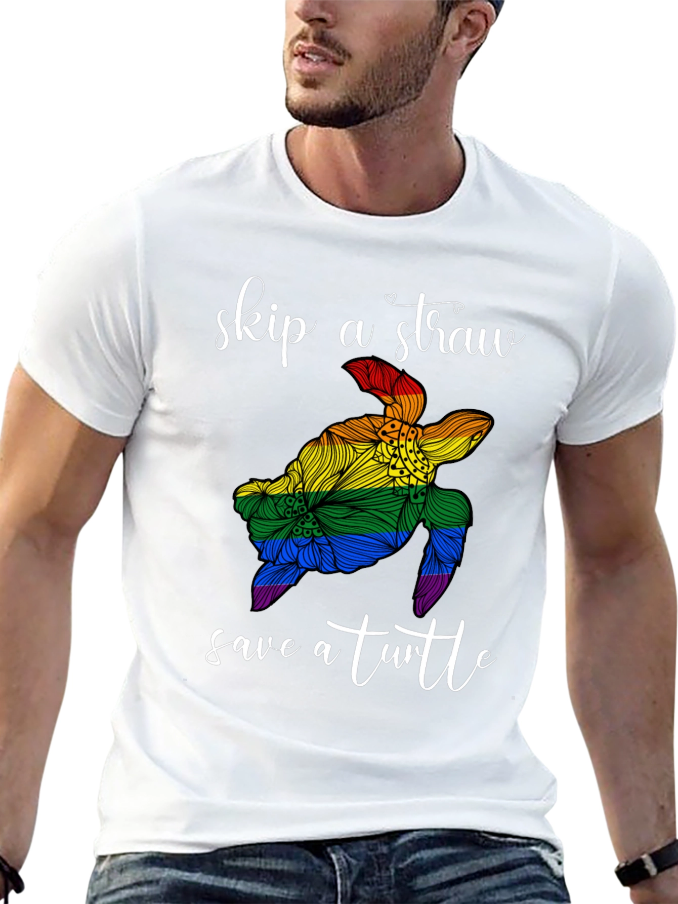 Skip a Straw Save a Turtle Graphic Tee