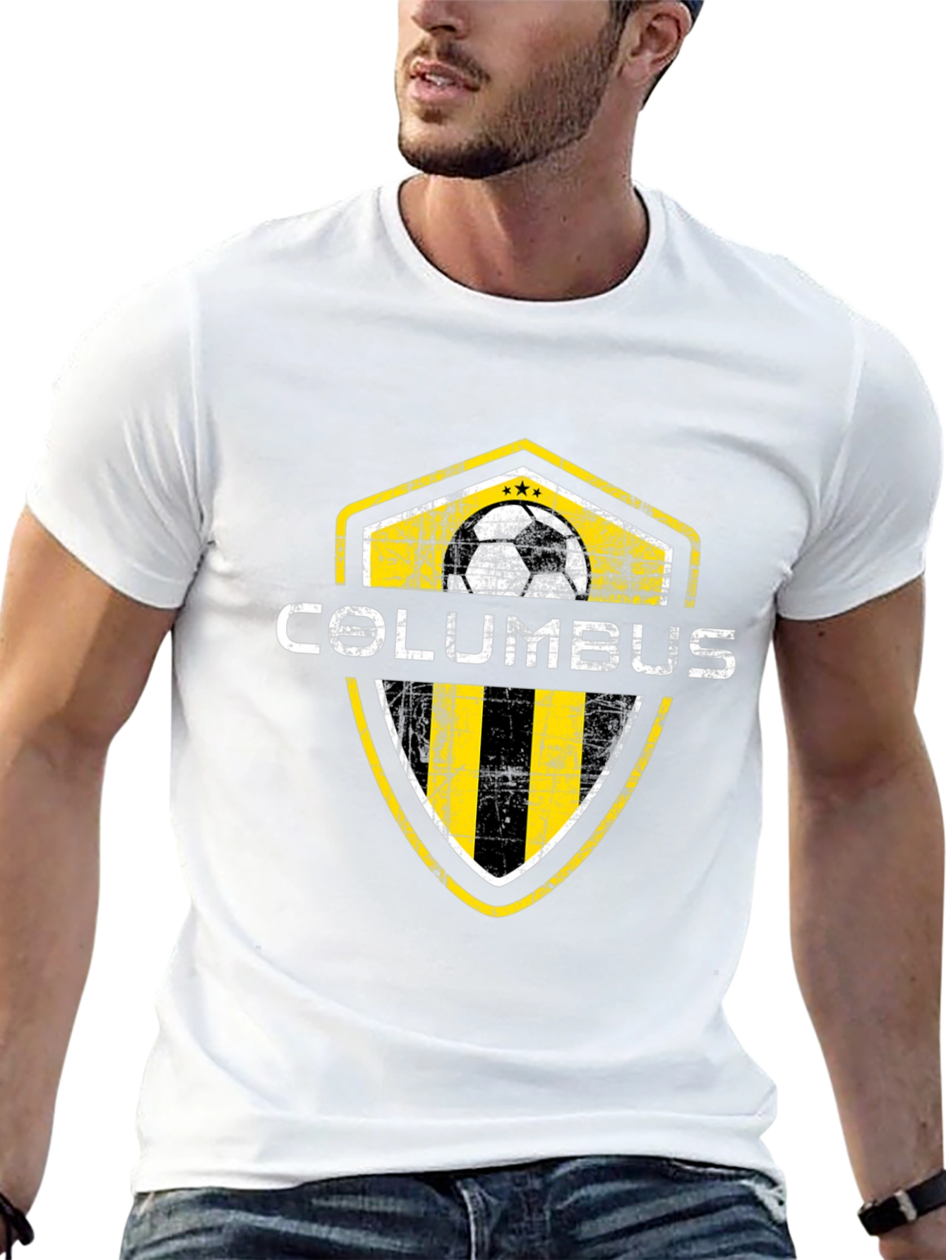Columbus Soccer Shield T-Shirt - Black