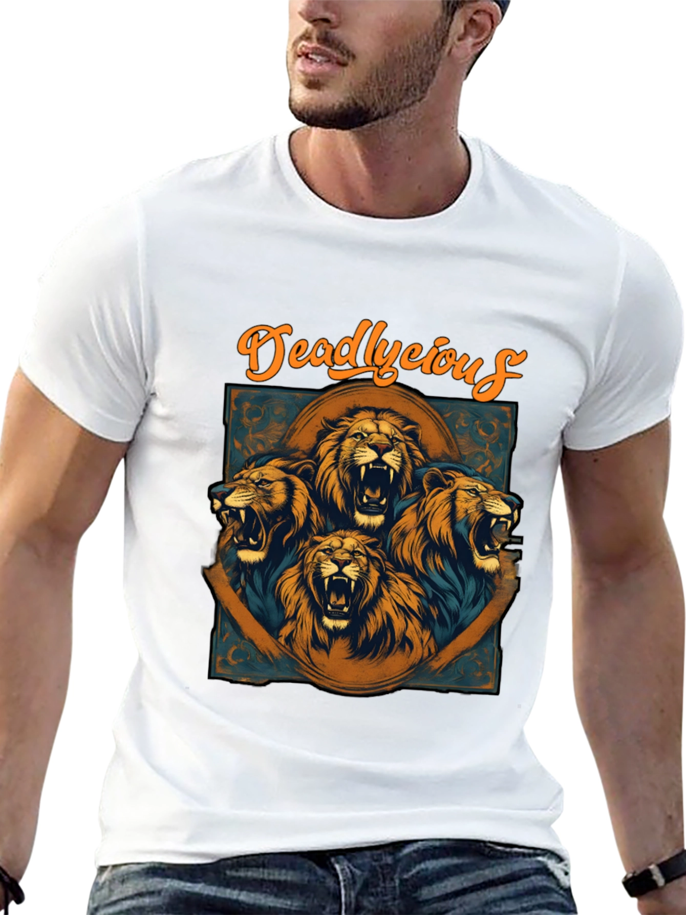 Deadlycious Lion Graphic Tee - Mens