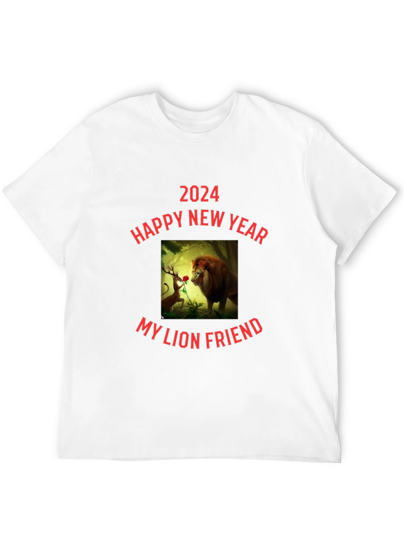 Happy New Year 2024 My Lion Friend Graphic Tee