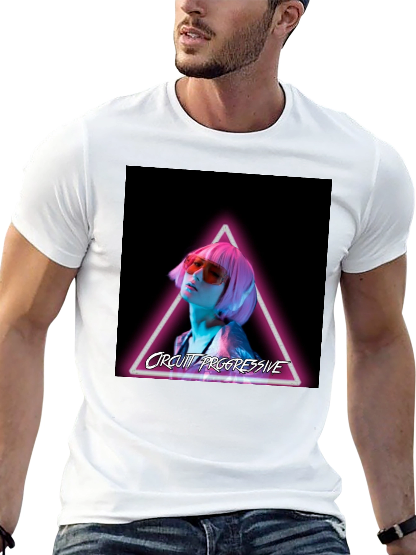 Circuit Progressive Neon T-Shirt - Trendy Graphic Tee