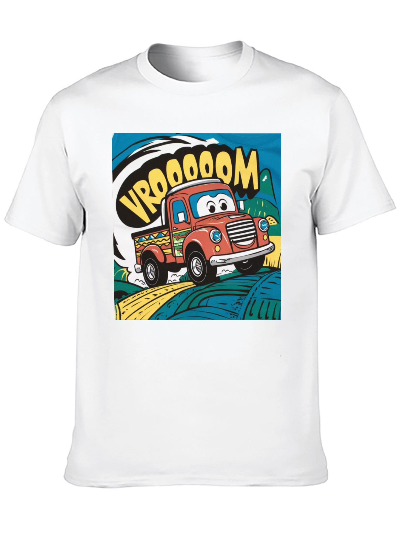 Cartoon Truck Graphic T-Shirt