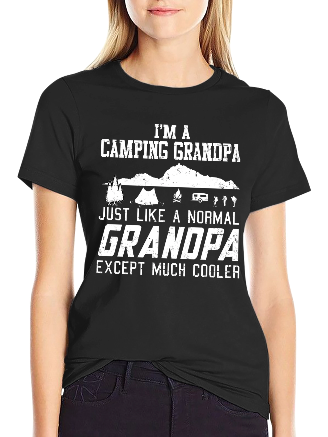 Camping Grandpa Graphic T-Shirt
