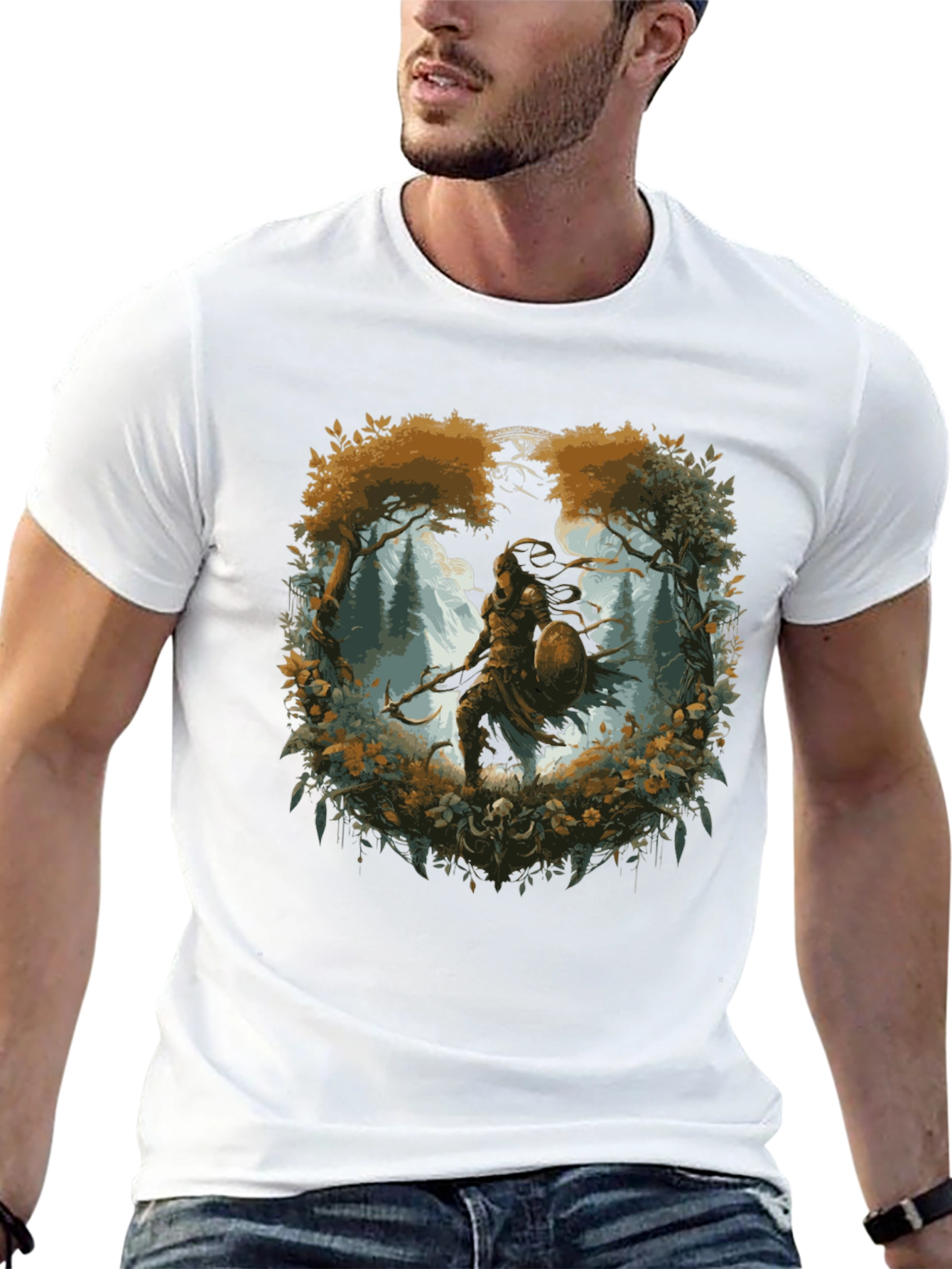 Warrior Forest Graphic T-Shirt