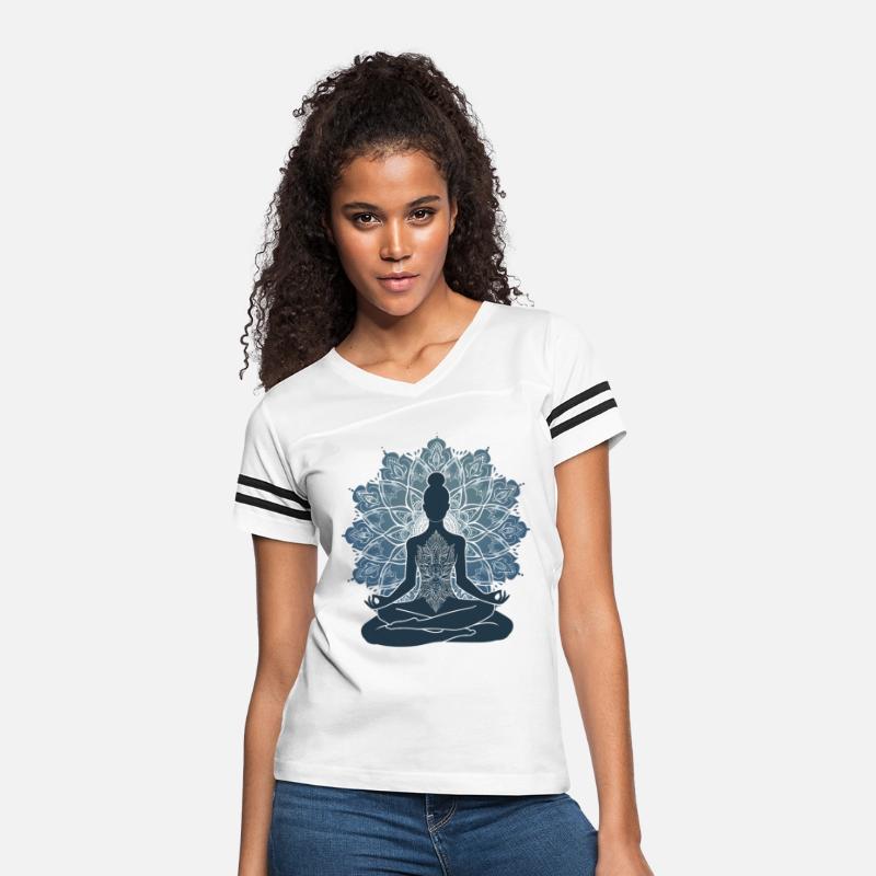 Serene Silhouette: Yoga Pose with Mandala Essence