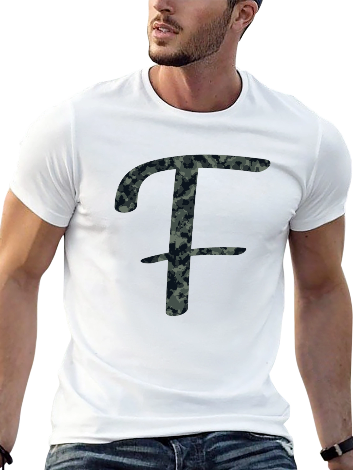 Camo F Graphic Tee - Stylish Urban Wear