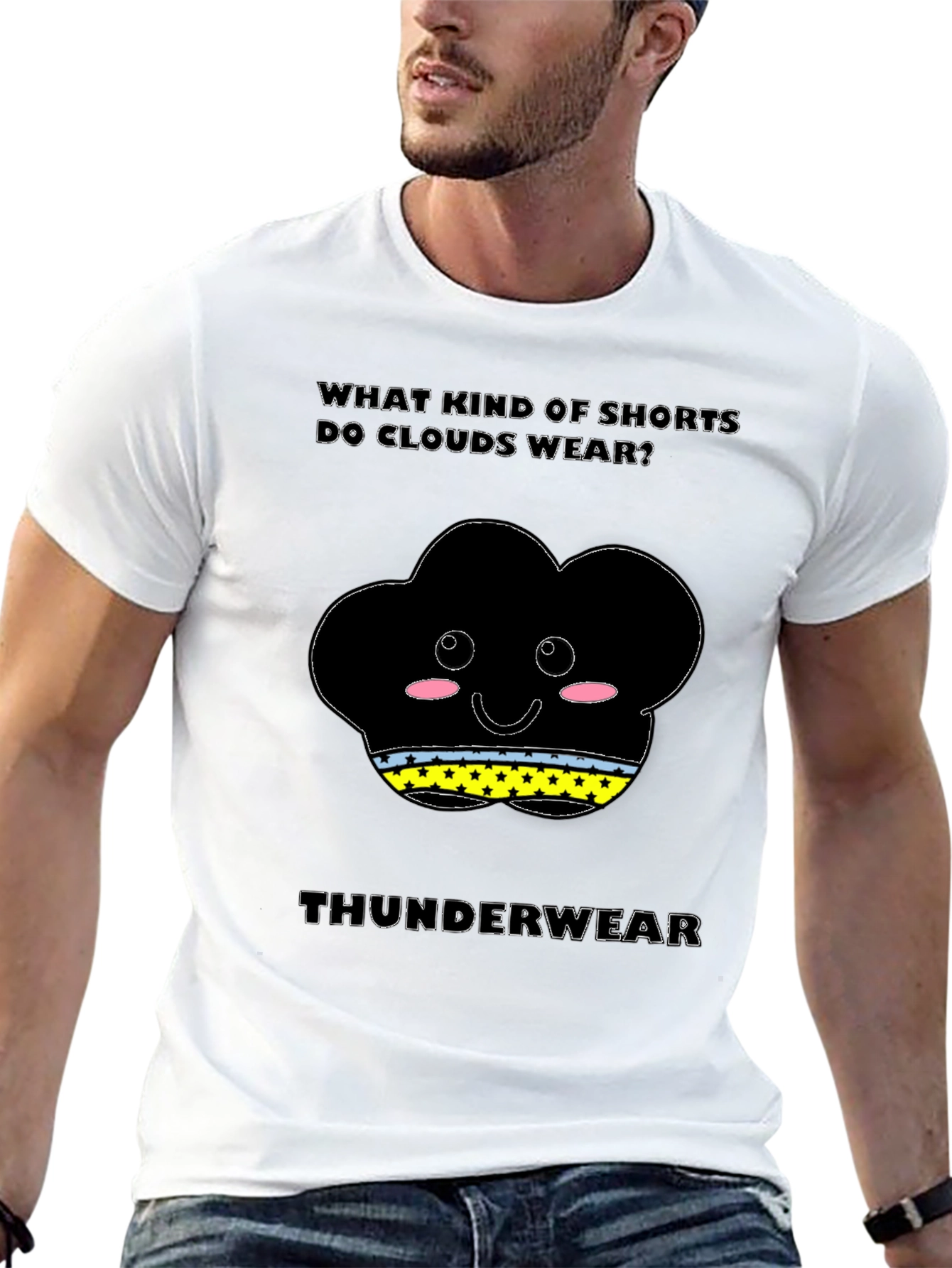 Cloud Pun T-Shirt: What Shorts Do Clouds Wear?