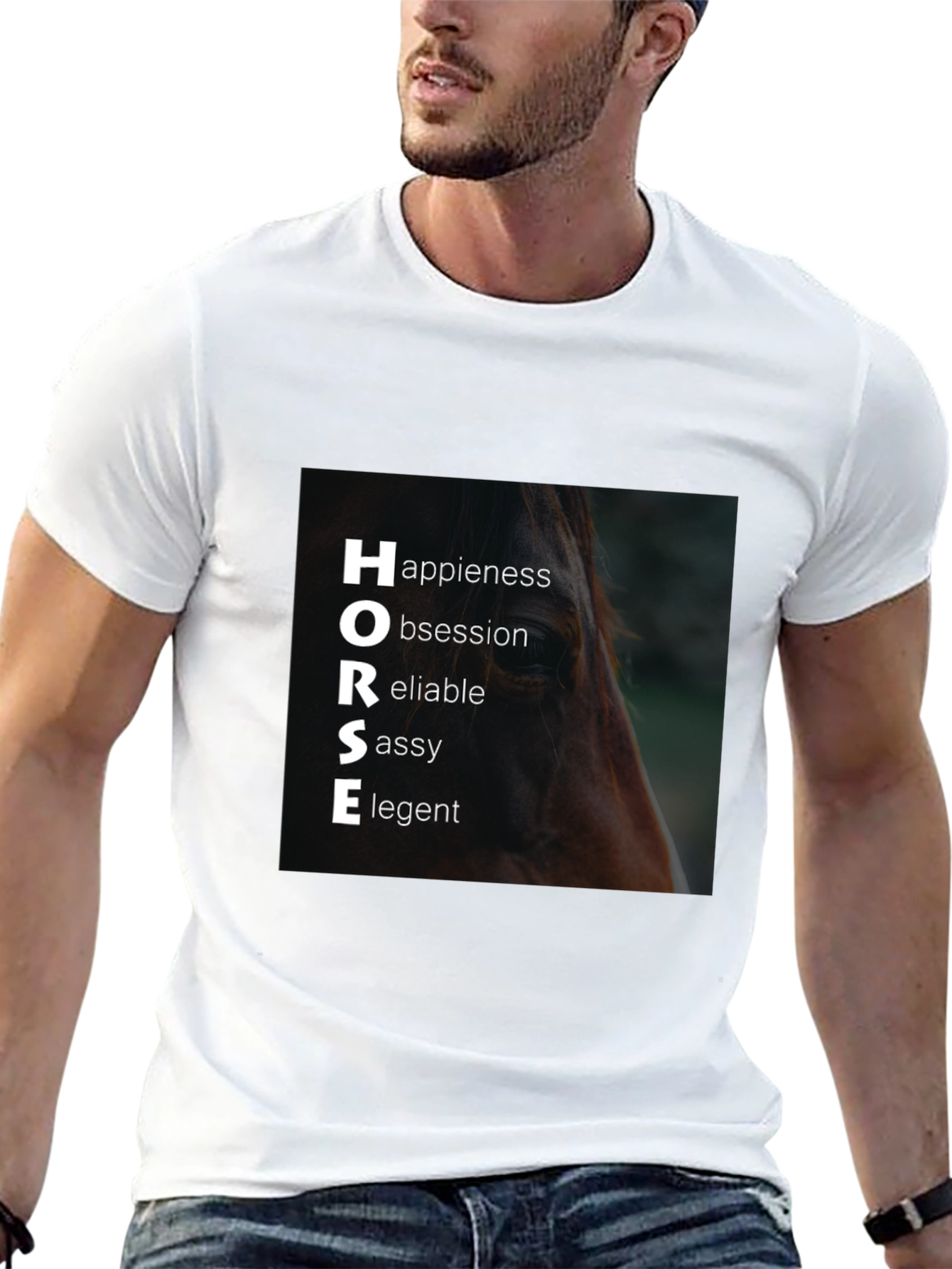 Horse Acronym T-Shirt: Happiness Obsession Reliable Sassy Elegant