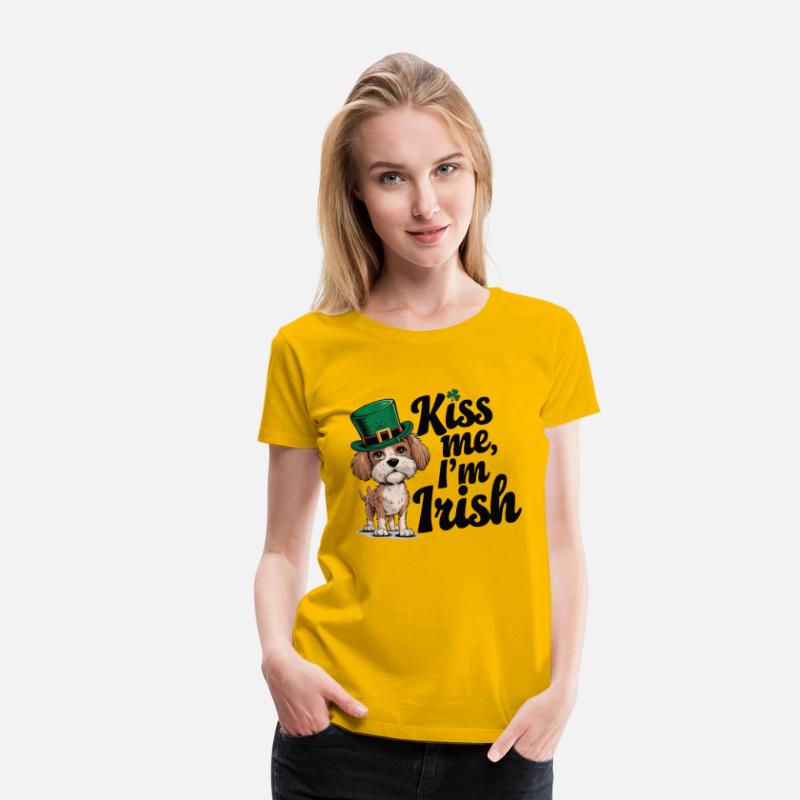 St. Patrick's Day Dog Kiss Me I'm Irish Cute Puppy