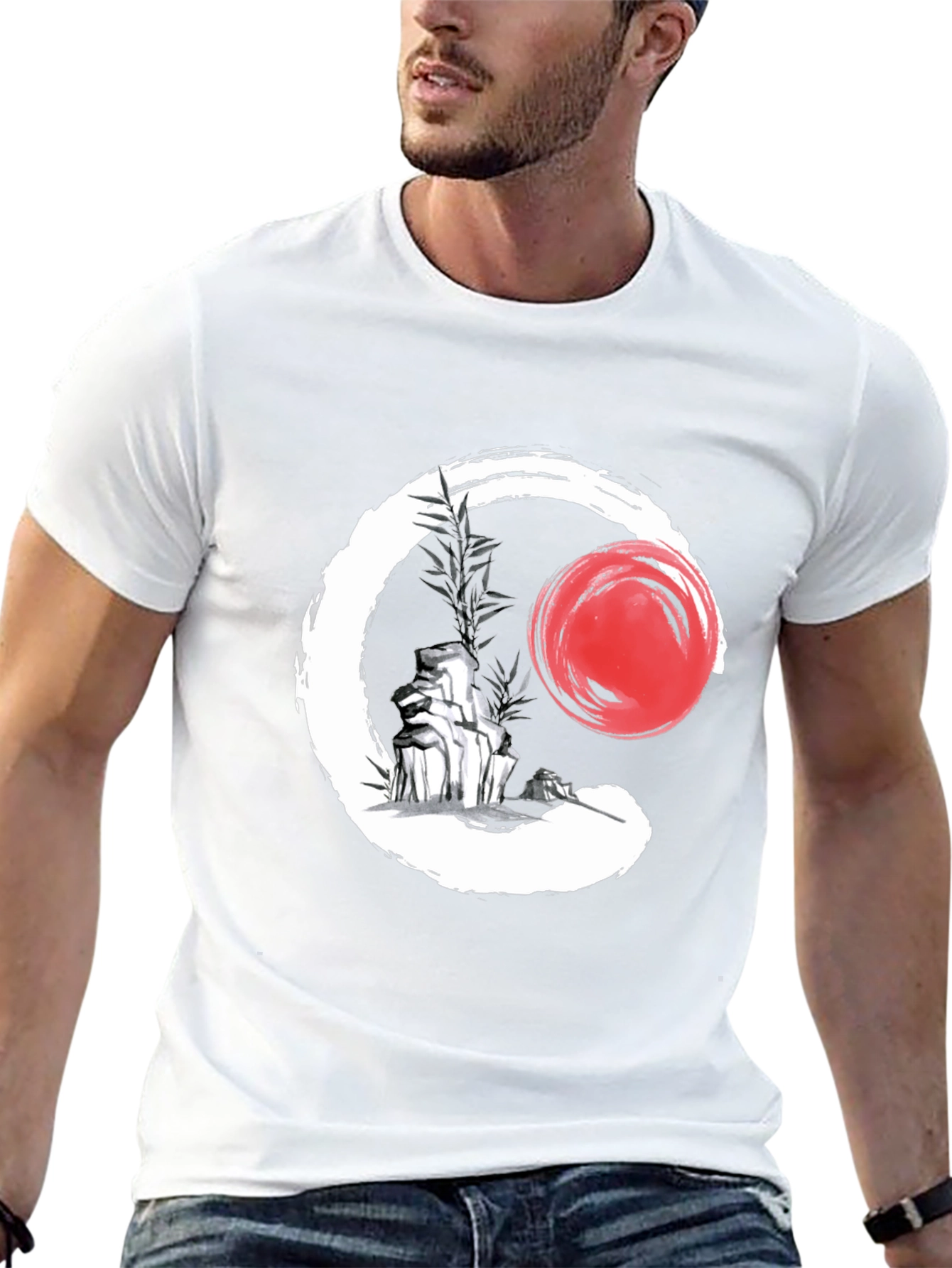 Zen Circle Graphic Tee - Enso Symbol Shirt