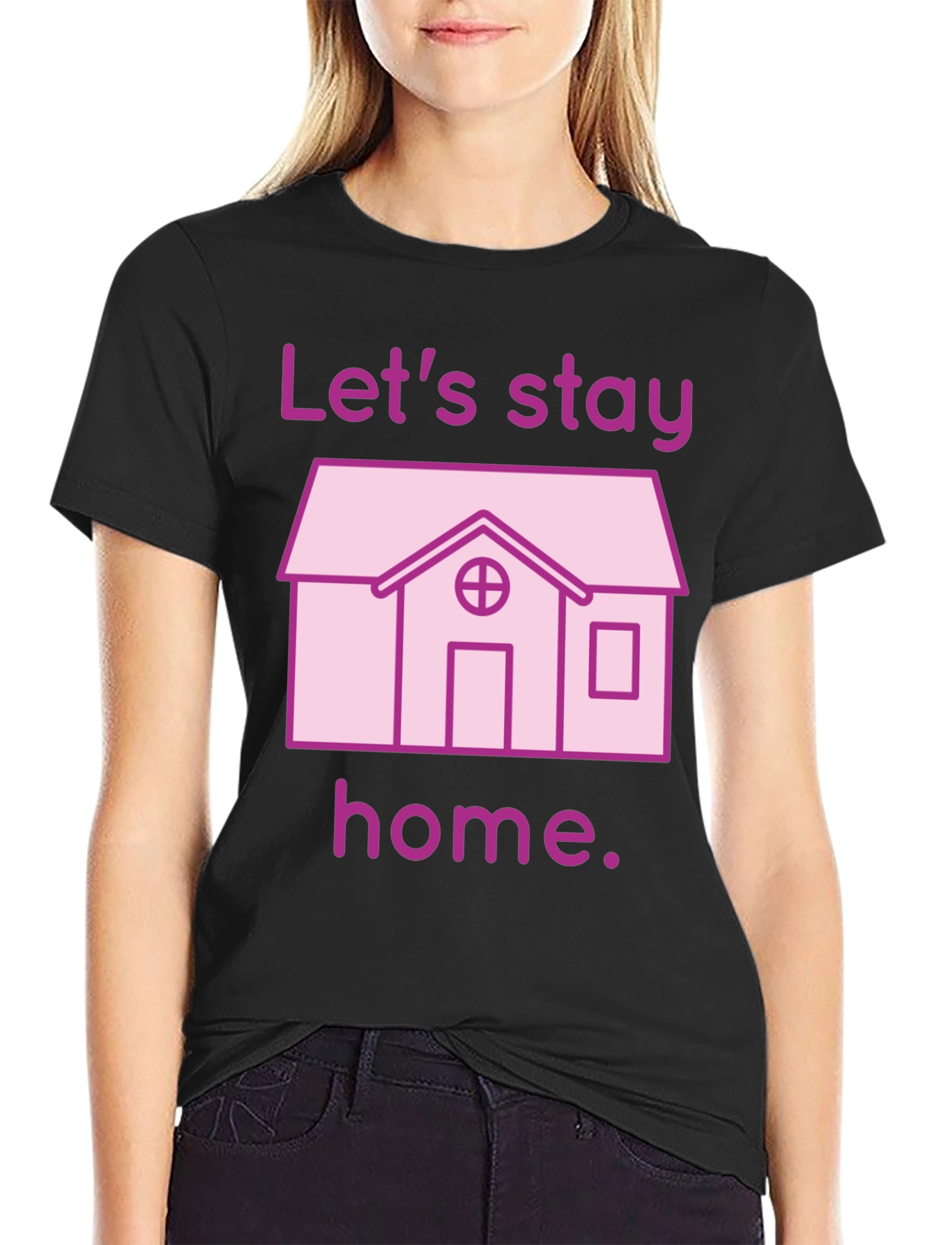 Stay Home Graphic Tee - Black Unisex T-Shirt