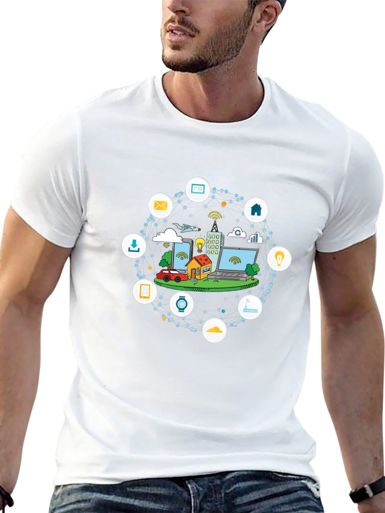Smart Tech T-Shirt - Black Crew Neck