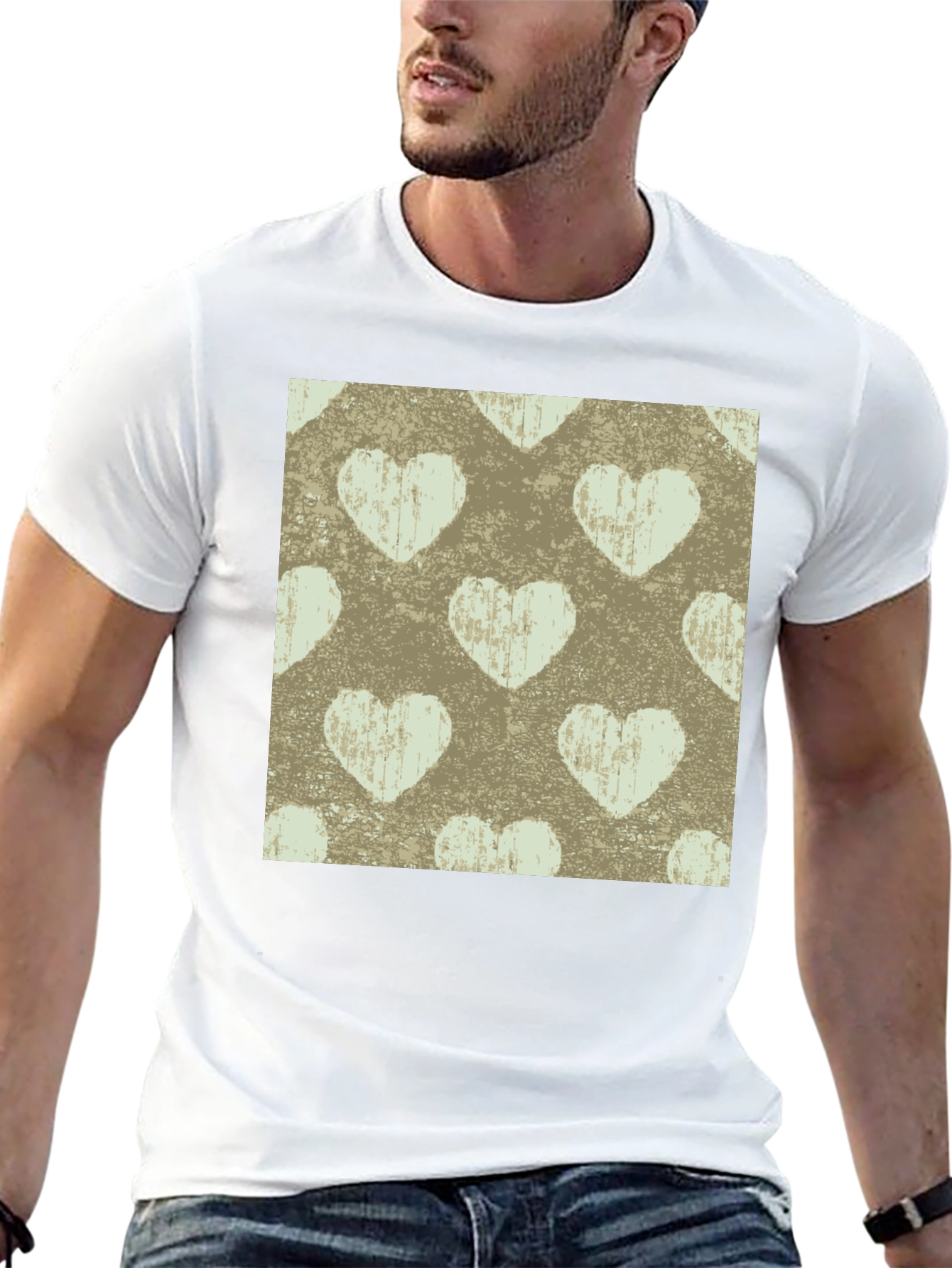 Heart Pattern Tee - Stylish & Comfortable