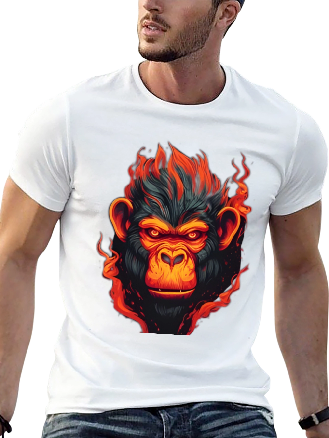 Fiery Ape Graphic T-Shirt