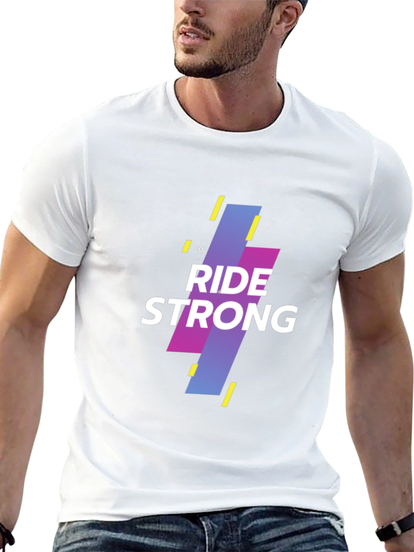 Ride Strong Graphic Tee - Black Cotton Blend