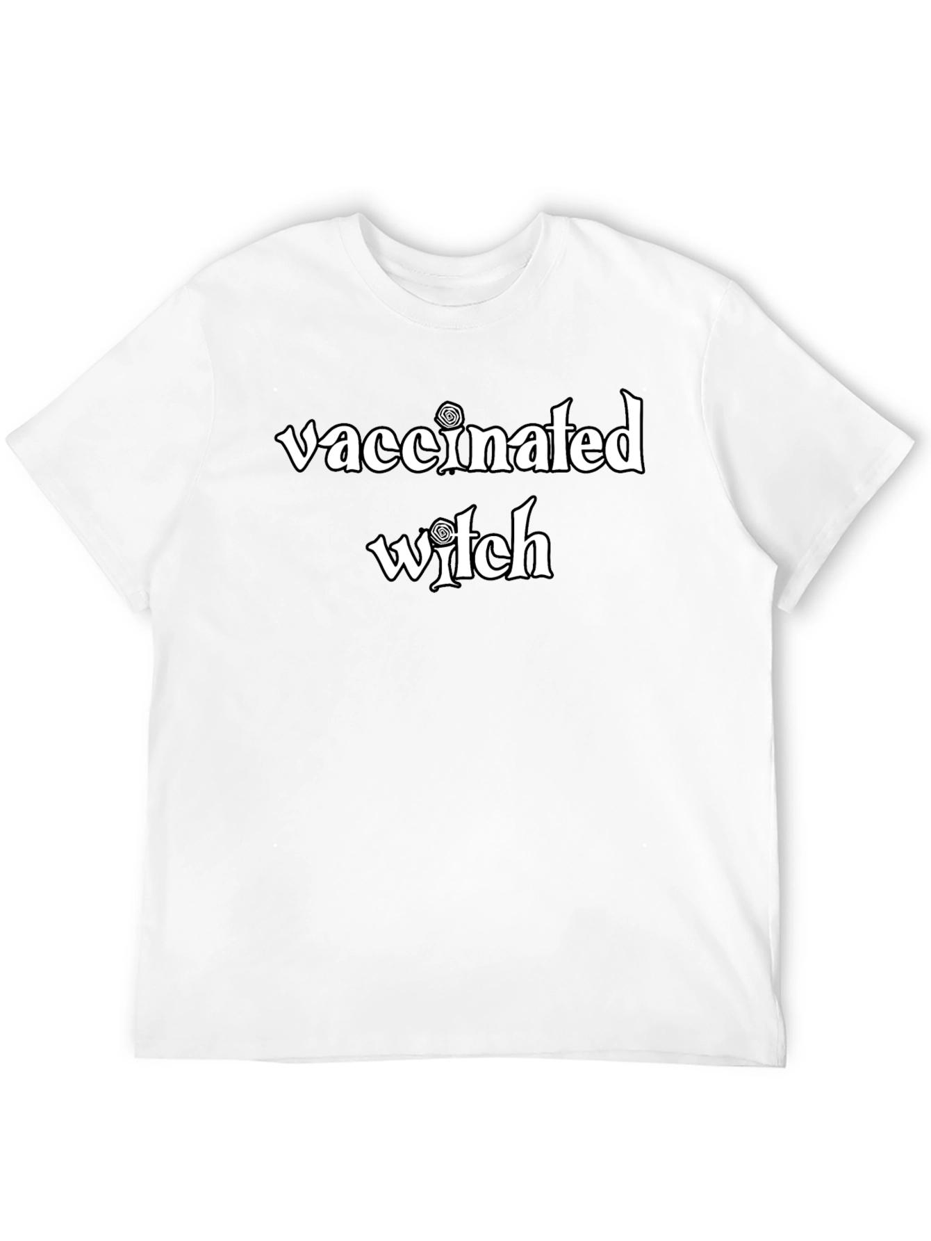 Vaccinated Witch Graphic Tee - Black Unisex T-Shirt