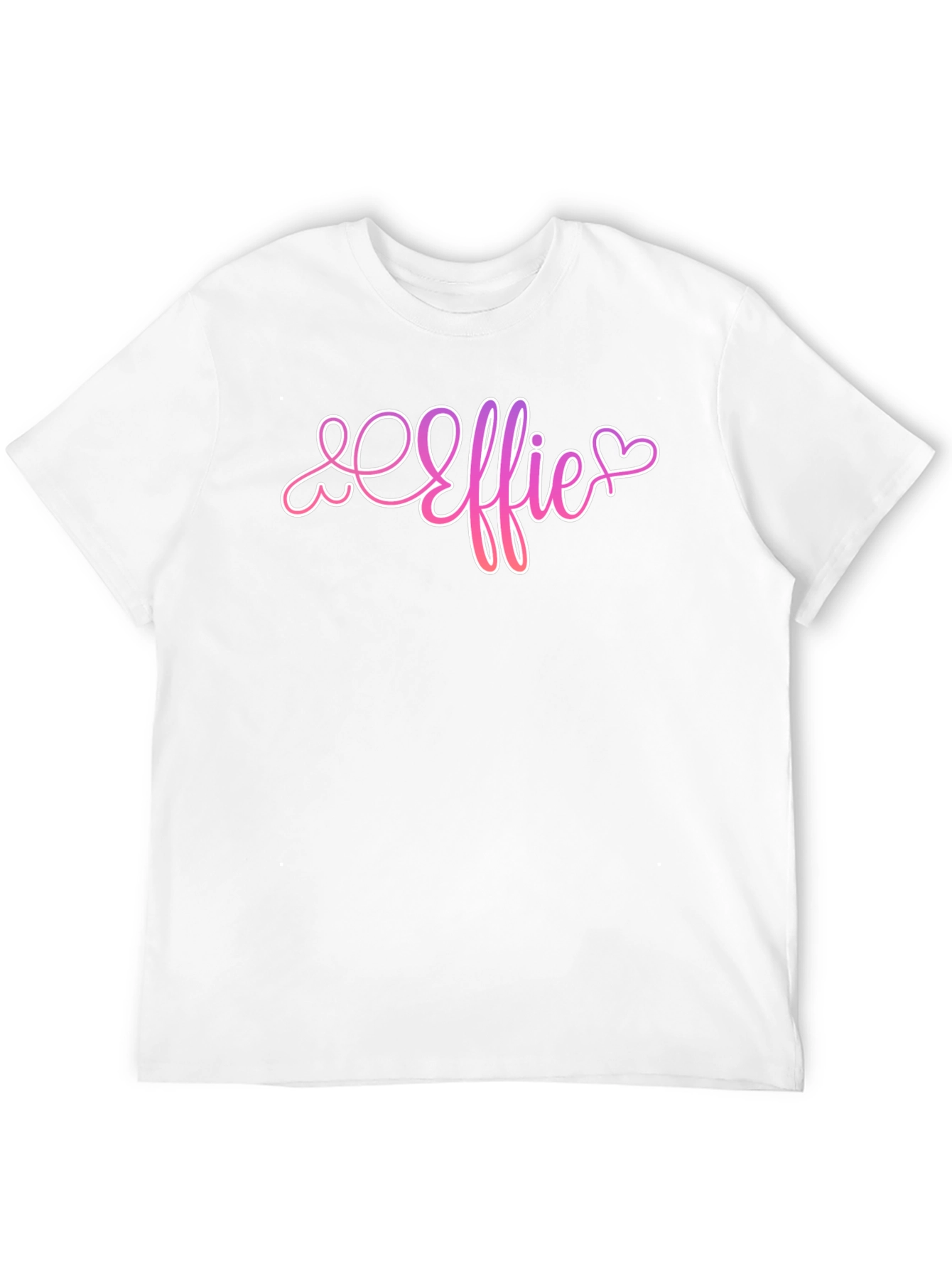 Effie Heart Script Black T-Shirt